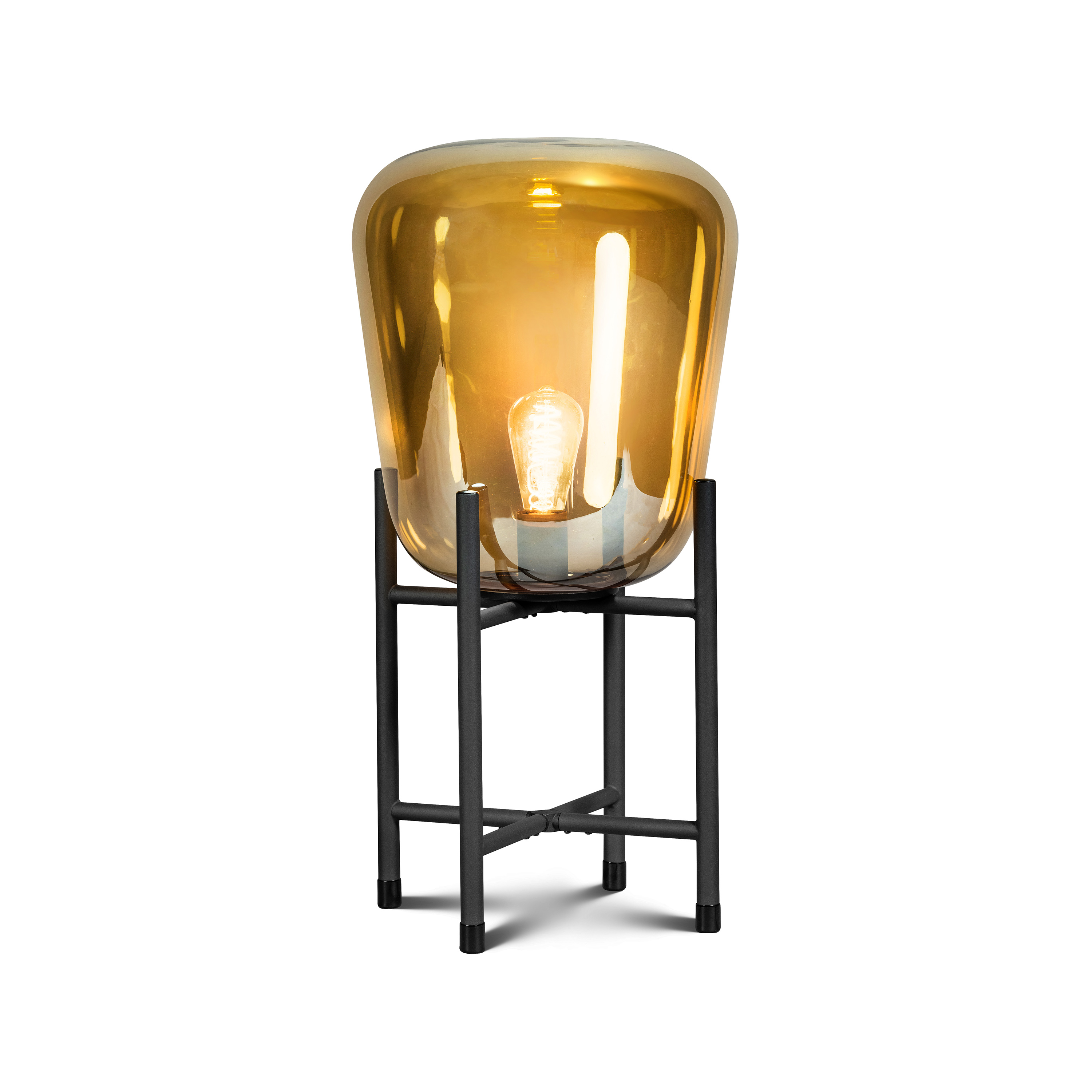 ETH Benn - lampe de table - Ø ,2 cm - noir et or