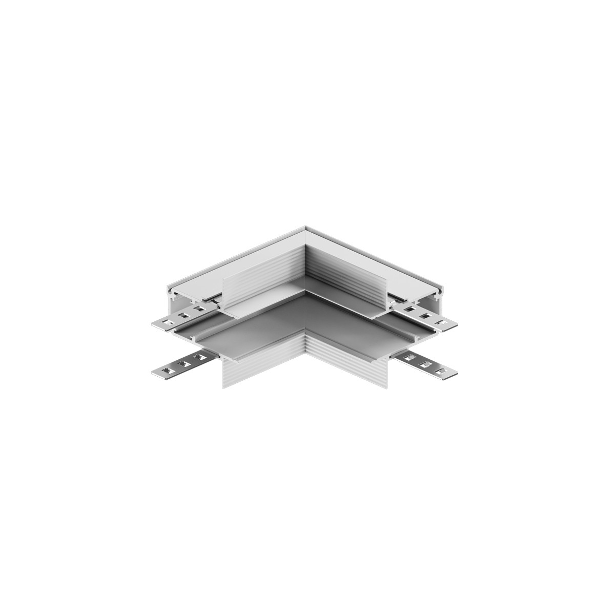 VK Lighting Eiva - système de rail magnétique - profilé d"angle d"encastrement vertical pour plaques de plâtre de 12 mm - x 2, - dimmable DALI - blanc