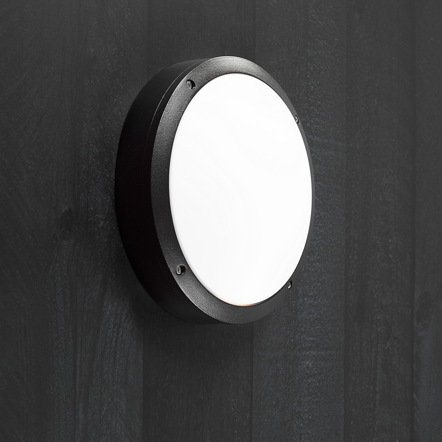 Nordlux Desi 28 - applique murale extérieure - Ø 27,5 x 7,5 cm - IP44 - noir