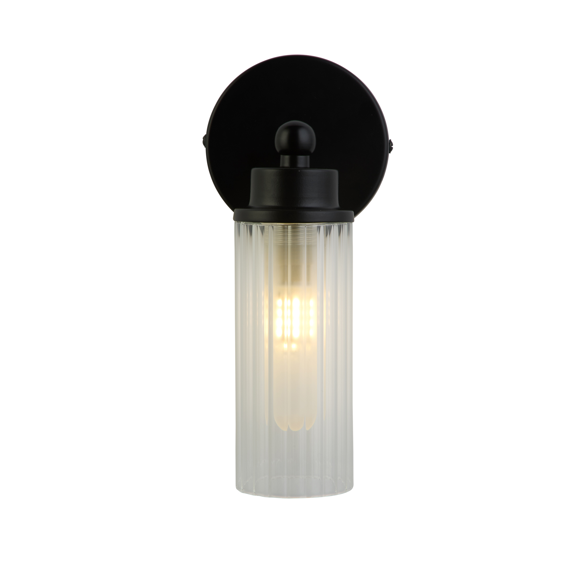 Searchlight Imperial - applique murale - cm - IP44 - noir mat et transparent