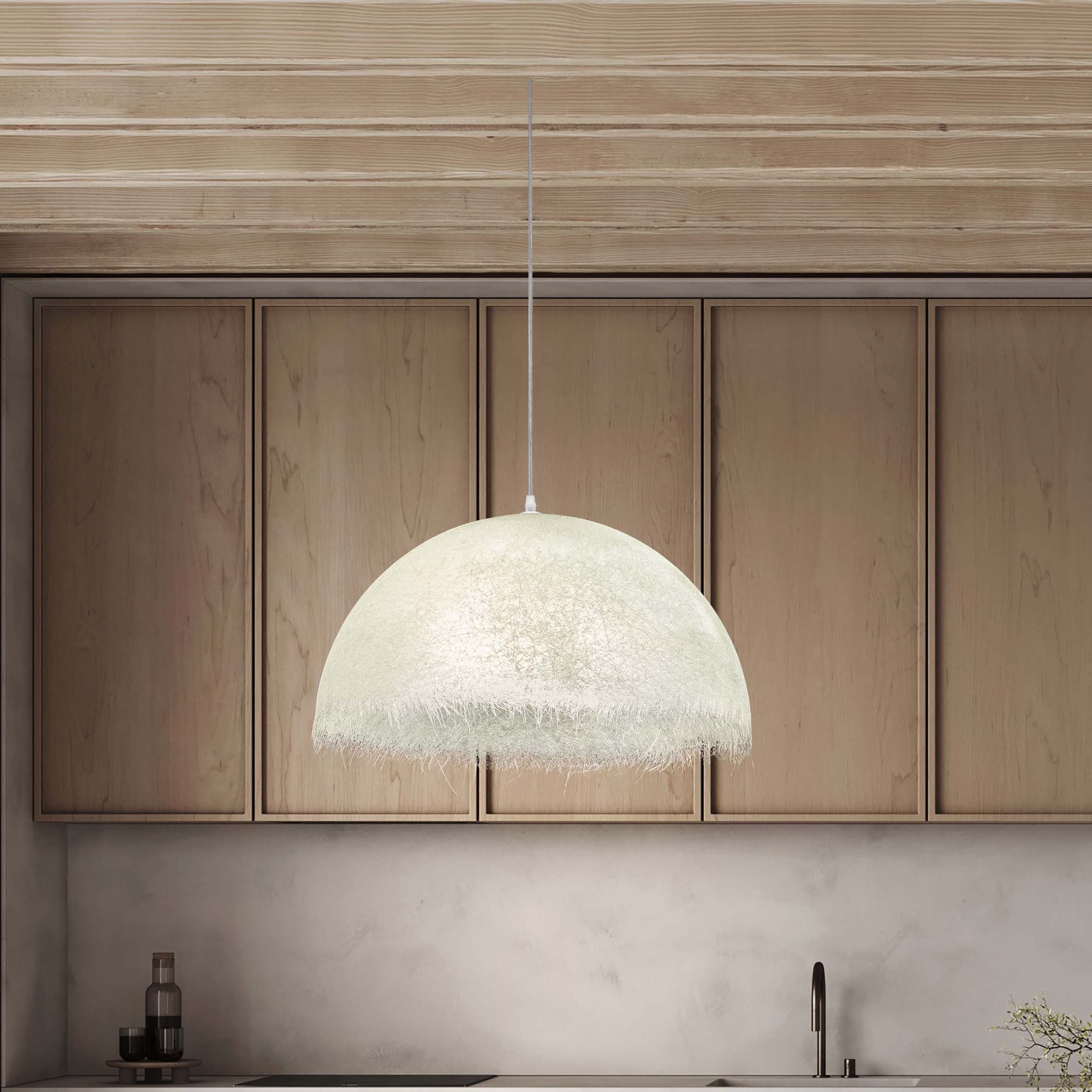 Nova Luce Lalu - lampe suspendue - Ø cm - blanc sablé