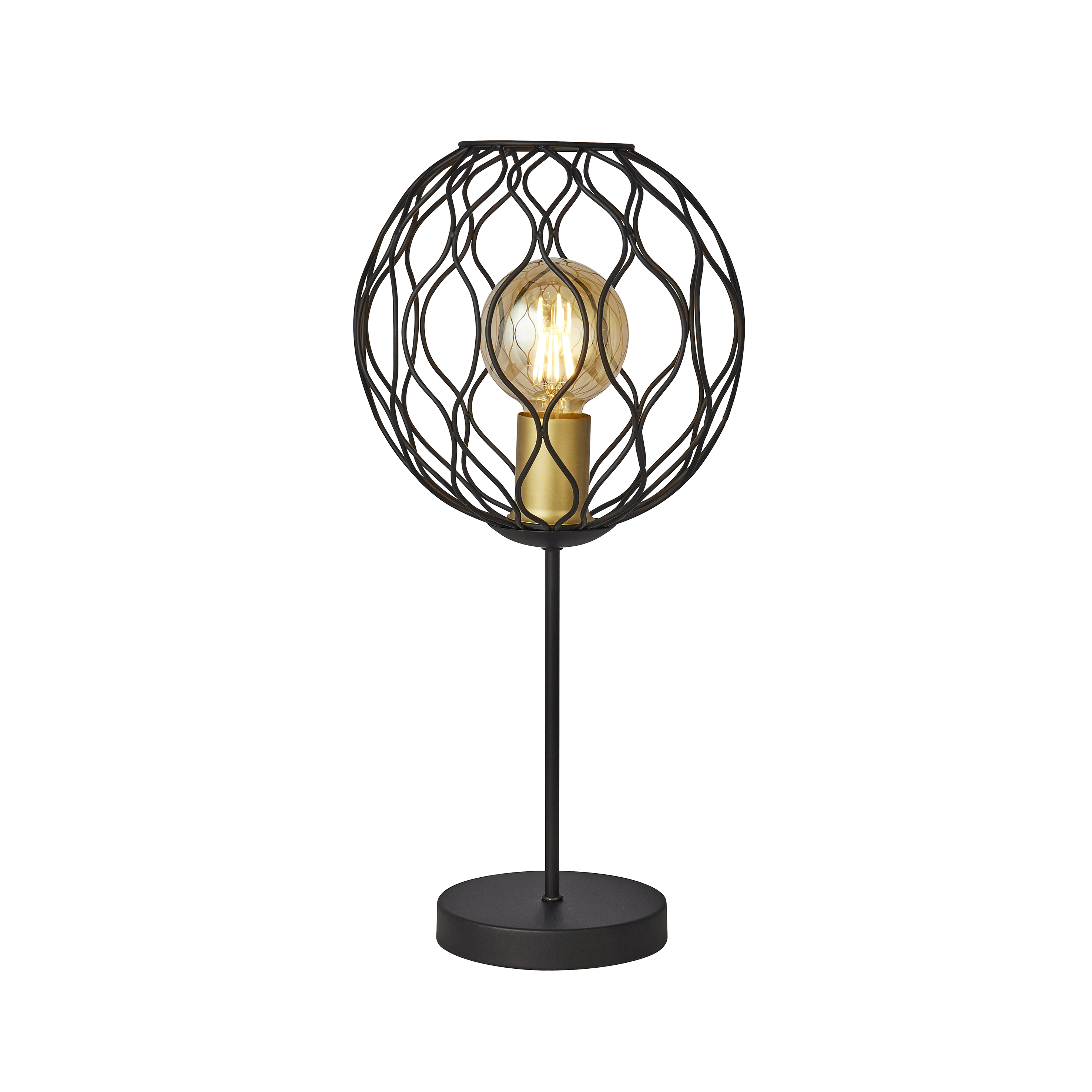 Searchlight Finesse - lampe à poser - Ø ,5 cm - noir et or