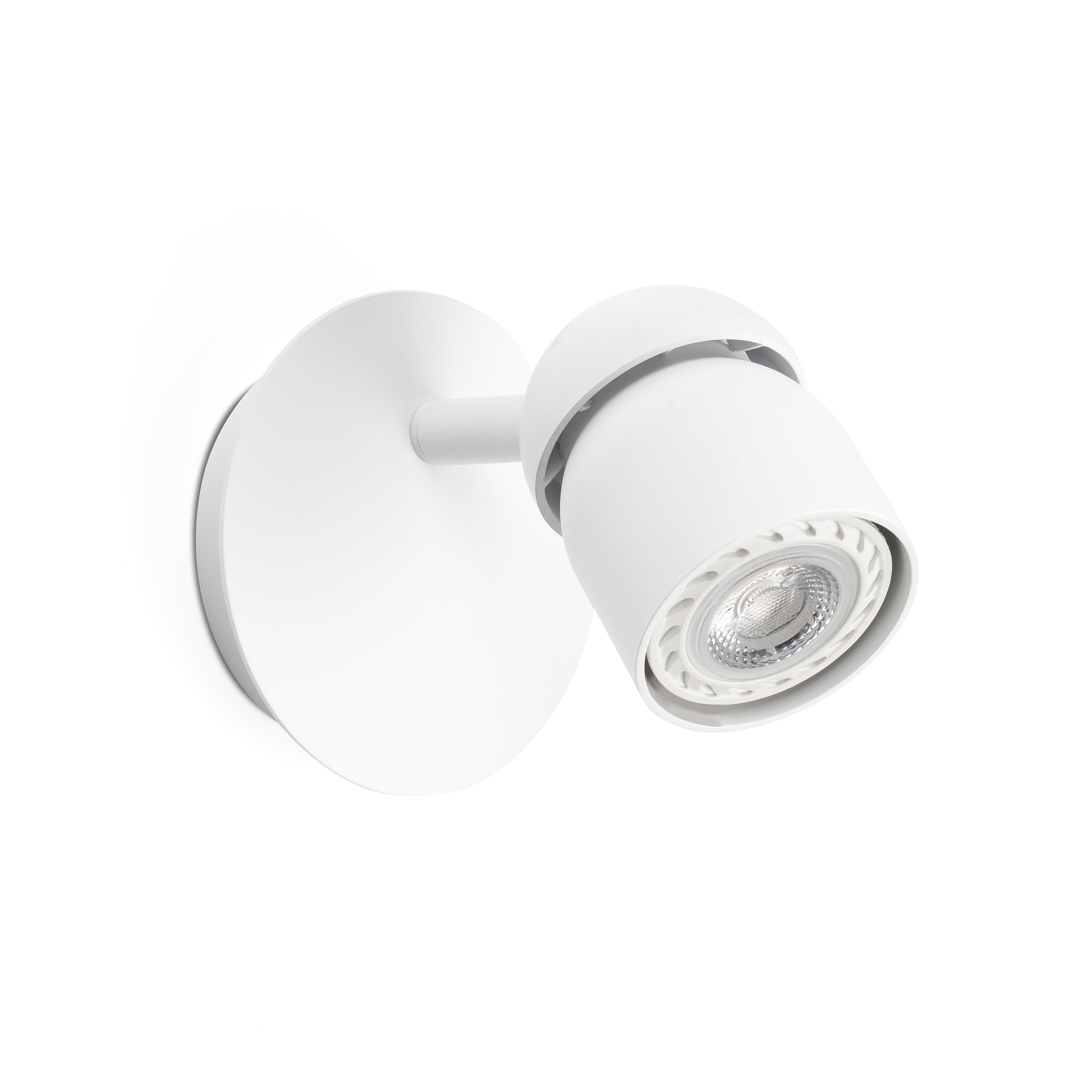 Faro Coco - spot en saillie 1L - Ø cm - blanc mat