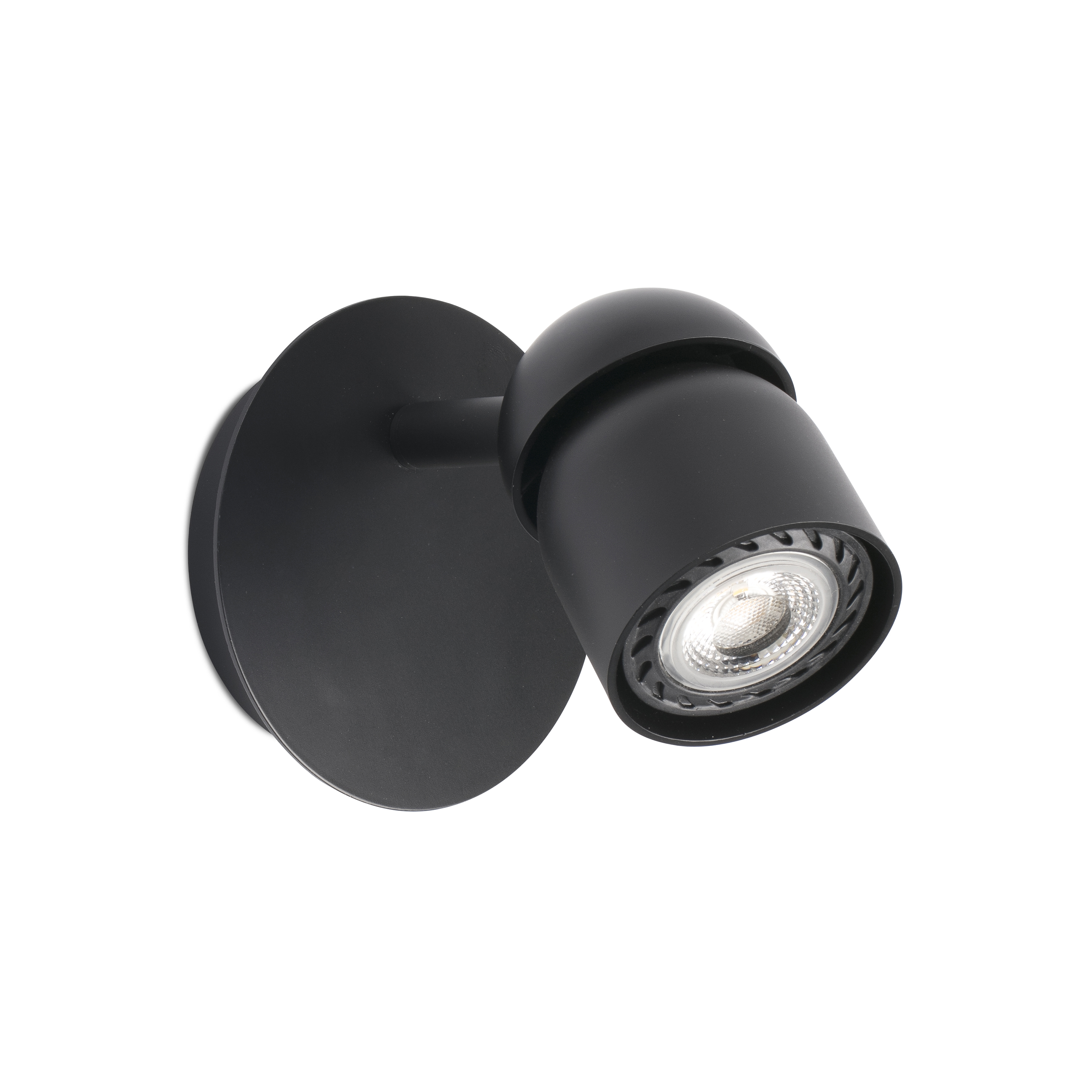 Faro Coco - spot en saillie 1L - Ø cm - noir mat