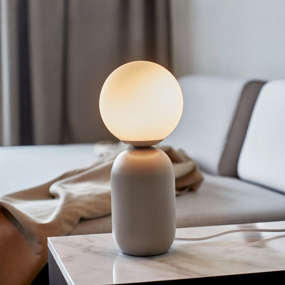 Nordlux Notti - lampe à poser - Ø ,5 cm - gris et blanc