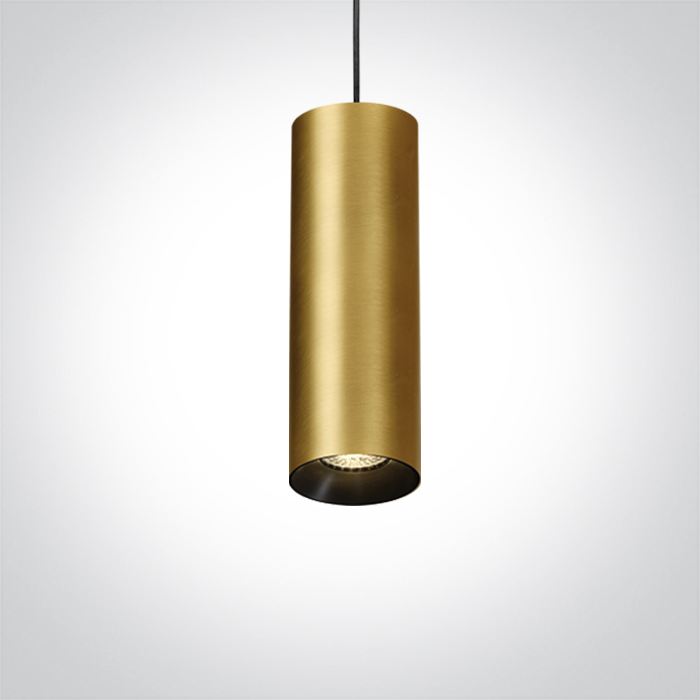 ONE Light Cylinder - lampe suspendue - Ø 7,5 x - laiton brossé
