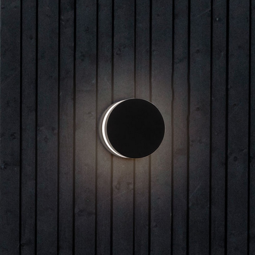 Nova Luce Airy - applique murale extérieure - Ø ,5 cm - 8W LED inclus - IP54 - noir sablé