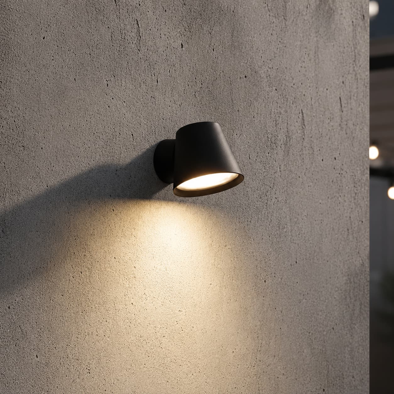 VK Lighting Kupo - applique murale extérieure - Ø 11,5 x 11,4 cm - IP65 - noir sablé