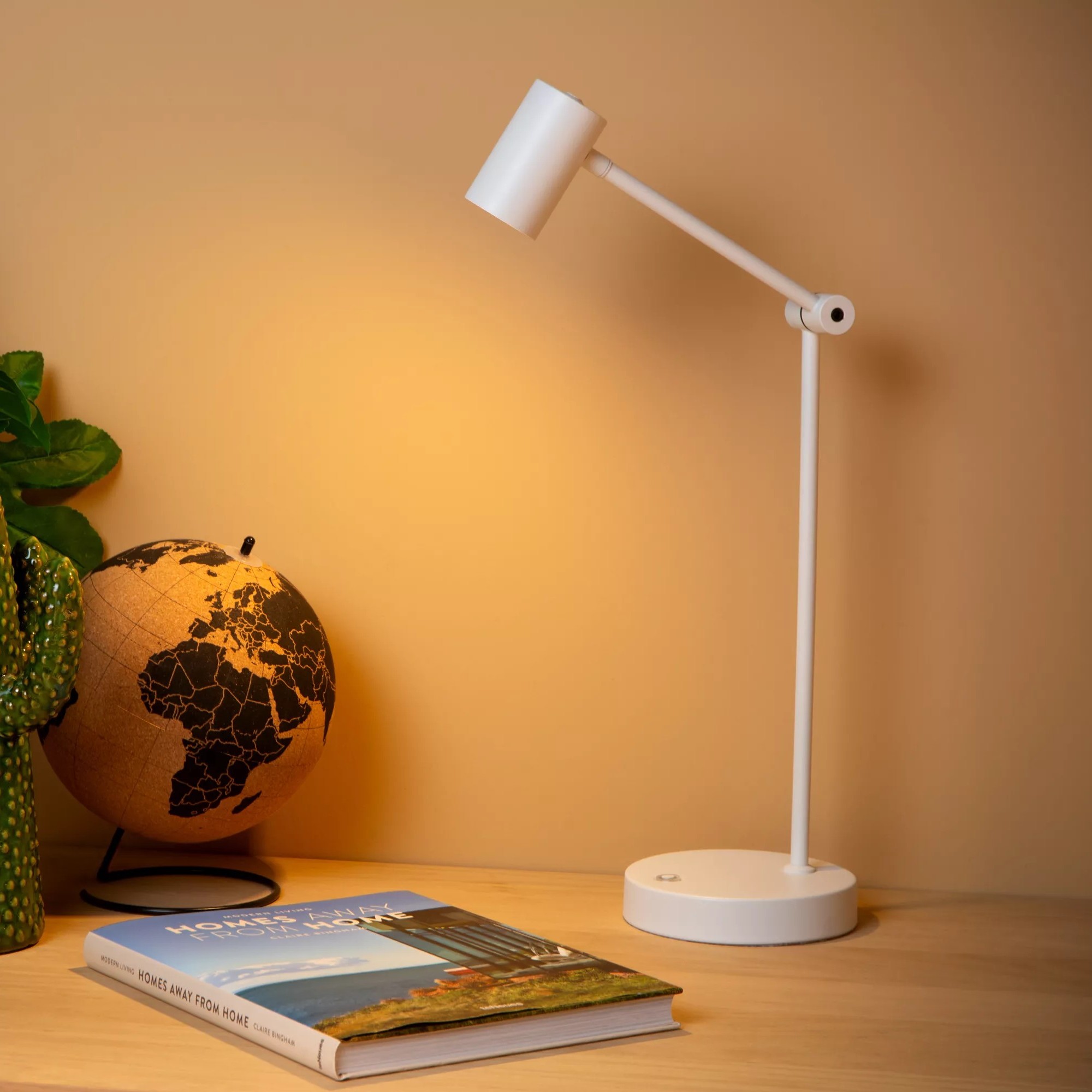 Lucide Tipik - lampe de table rechargeable - 28,9 x cm - 3 step dimmer - 3W LED inclus - blanc