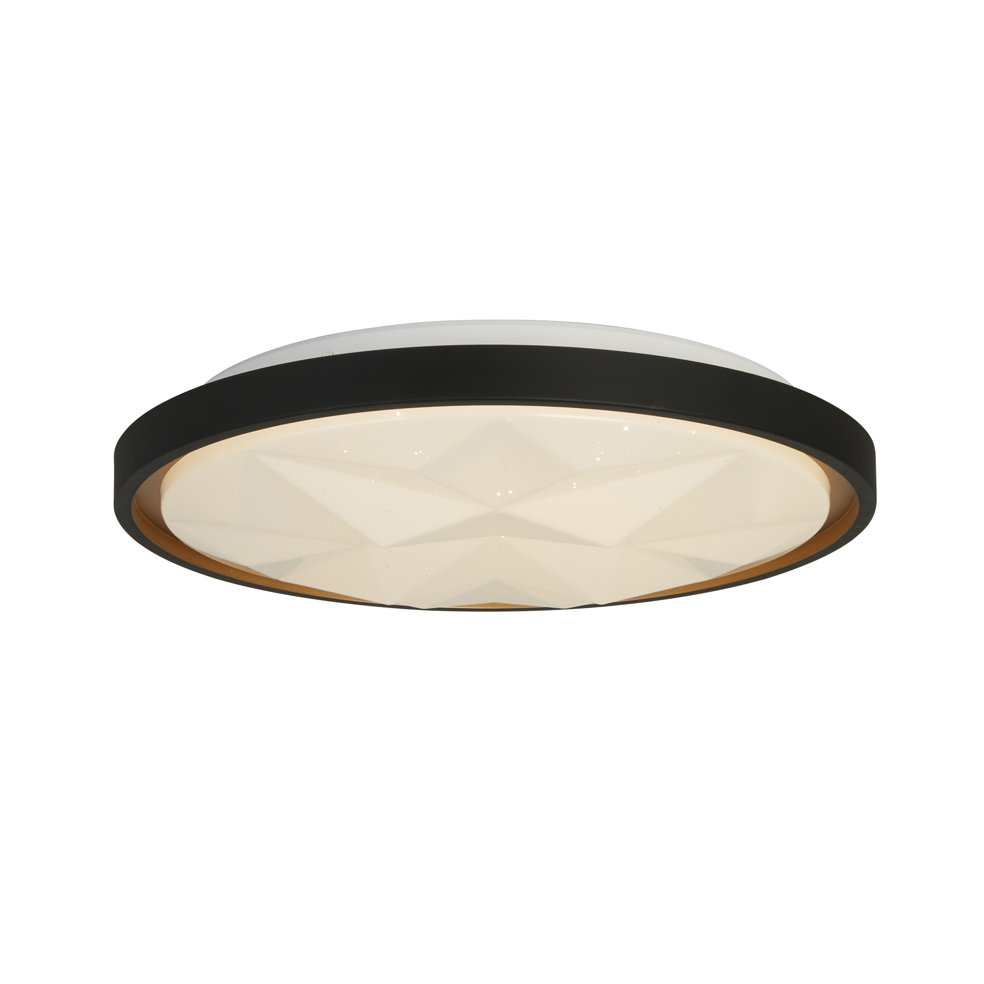 Searchlight Satellite - plafonnier avec télécommande - Ø cm - 24W LED dimmable inclus - noir et or