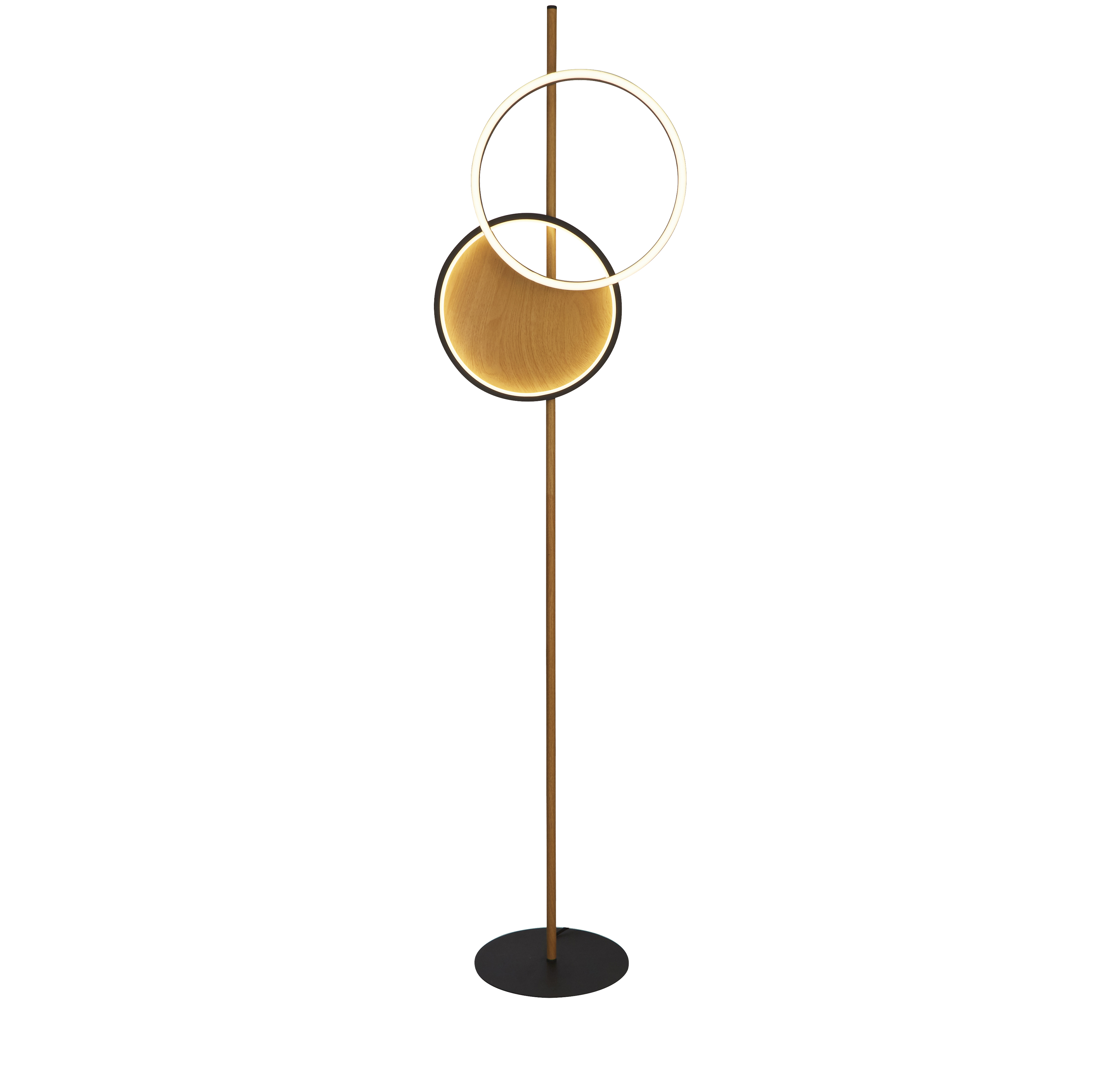 Searchlight Curio - lampadaire - cm - 29W LED dimmable inclus - noir et effet bois