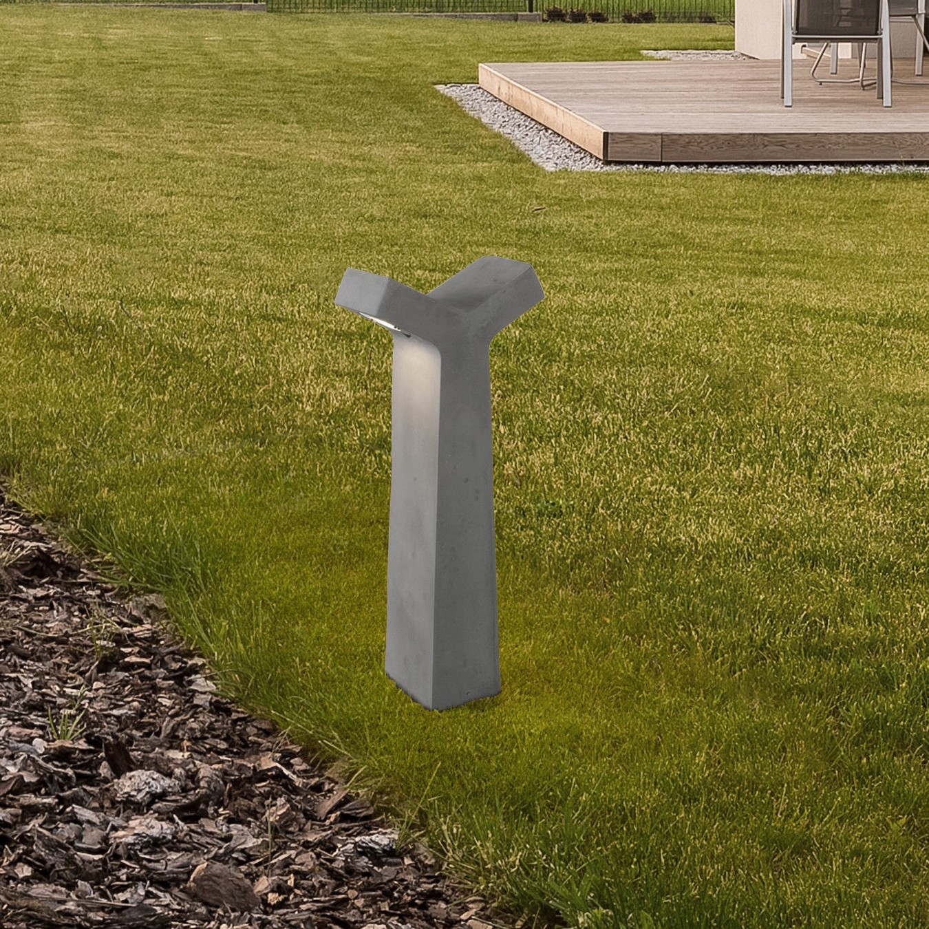 Nova Luce Aran - lampe de jardin - x 14,5 cm - W LED inclus - IP65 - gris