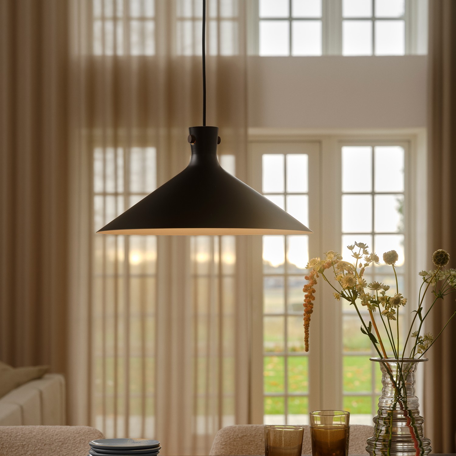 Nordlux Dorina 45 - lampe suspendue - Ø ,6 cm - noir
