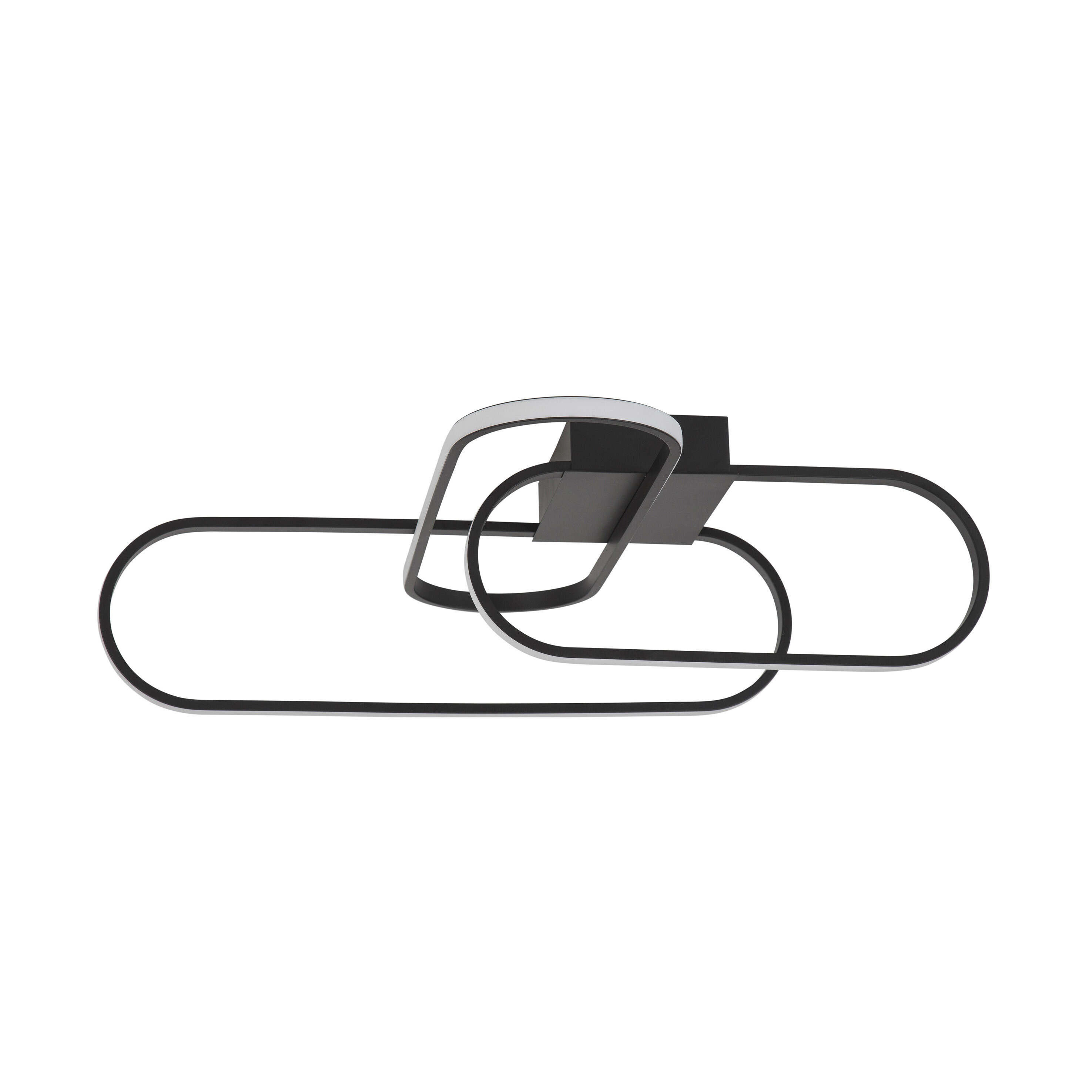 Nova Luce Arte - plafonnier - 66,5 x cm - 38,4W LED dimmable inclus - noir mat