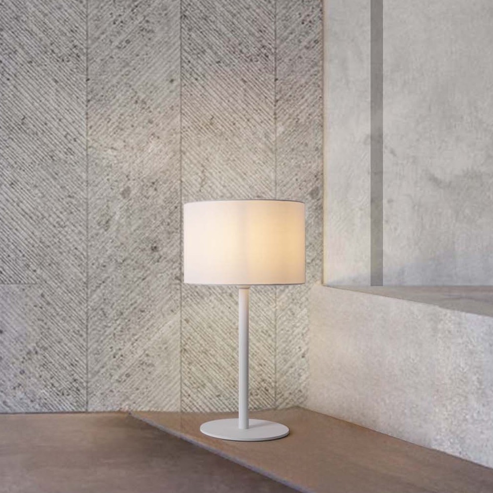 Nova Luce Sibnia - lampe de table - Ø ,8 cm - blanc sablé