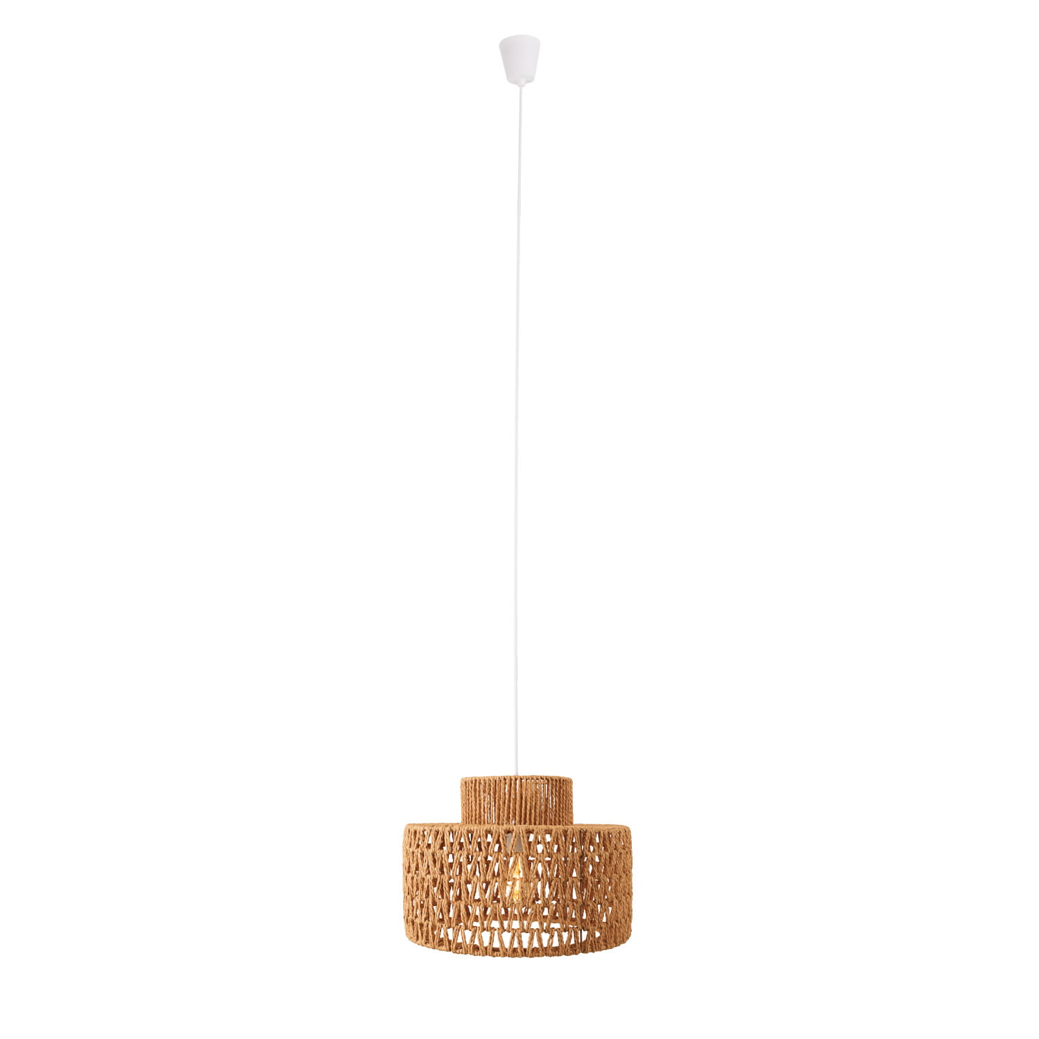 Maxlight Raffle - lampe suspendue - Ø cm - brun clair et blanc