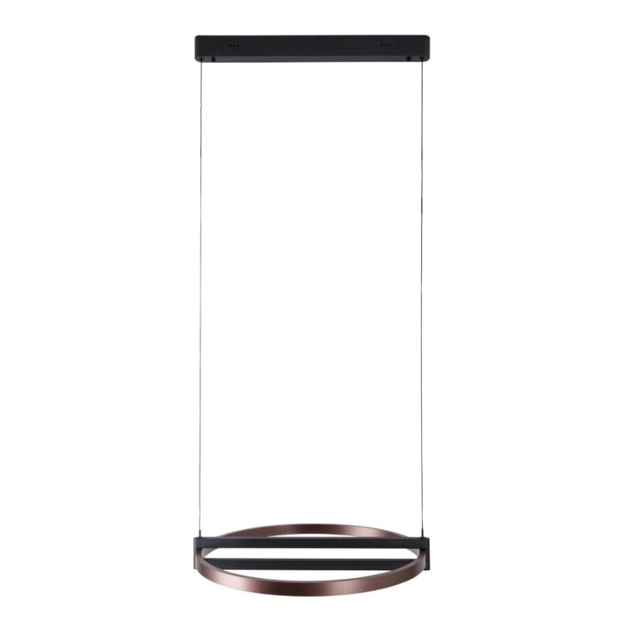 Maxlight Singapour - lampe suspendue - Ø cm - 48W LED inclus - noir et café