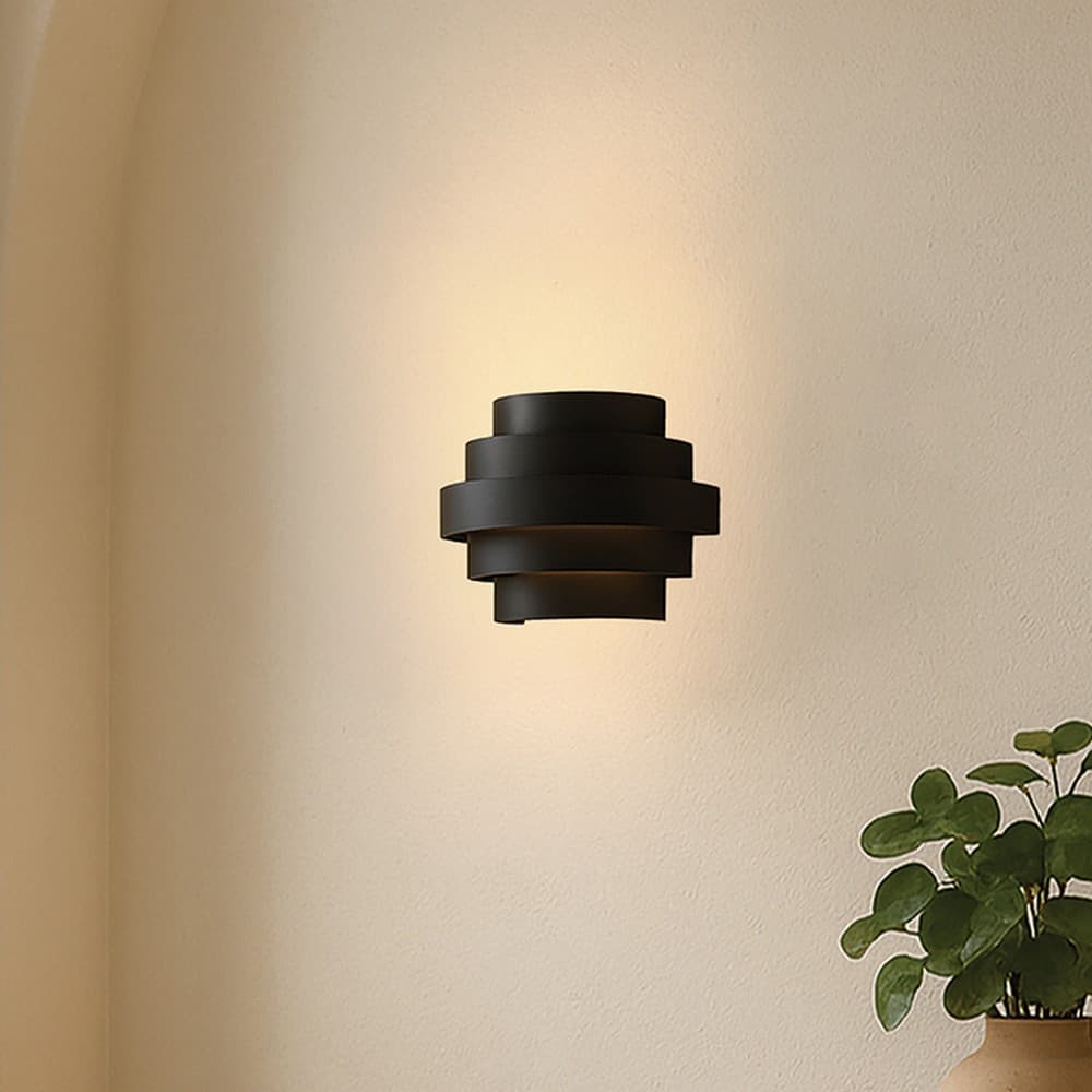 VK Lighting Aleria - applique murale - Ø cm - 3 niveaux dimmables - 11W LED inclus - noir