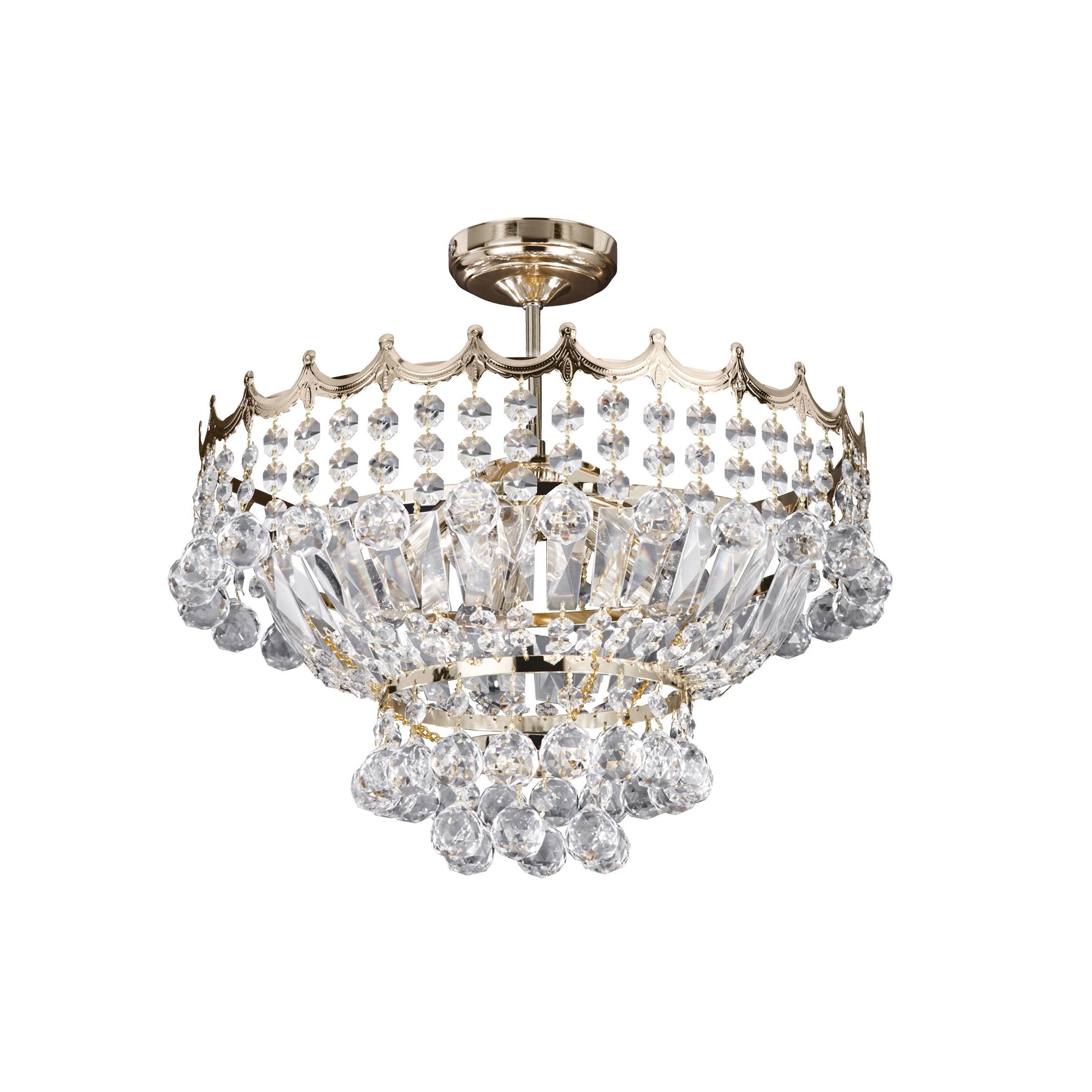 Searchlight Versailles - lustre - Ø cm - or et transparent — vue 3