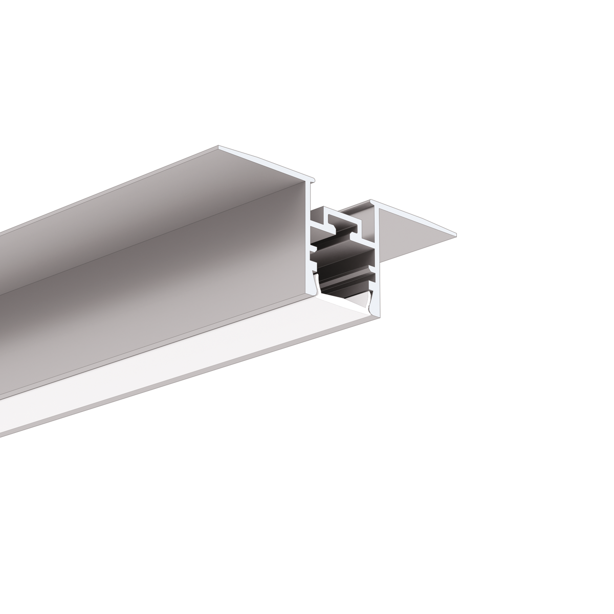 Klus PDS-UST - profil LED encastrable pour plaque de plâtre 16 mm - largeur de fenêtre 1, - argent anodisé