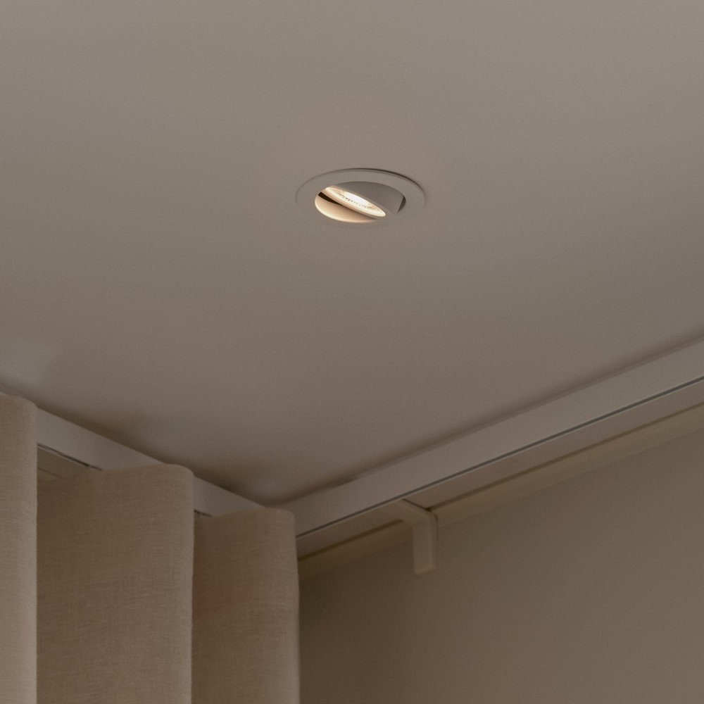 Nordlux Monolo 3-Kit - spot encastré - Ø 82 mm, Ø 68 mm taille d"encastrement - 3 niveaux de gradation - 4,8W LED inclus - blanc