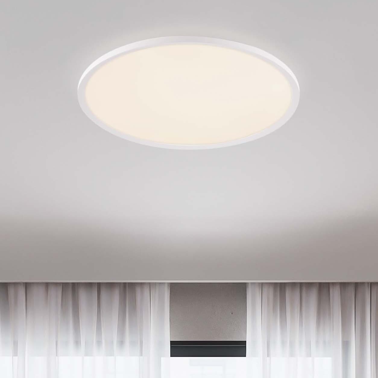 Nova Luce Aoton - plafonnier - Ø cm - 55W dimmable LED inclus - blanc sablé