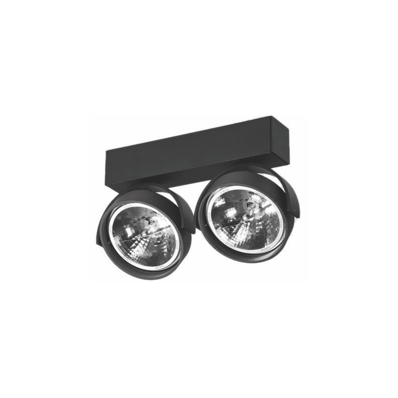 Artdelight Dutchess - spot en saillie 2L - x 18,9 cm - noir