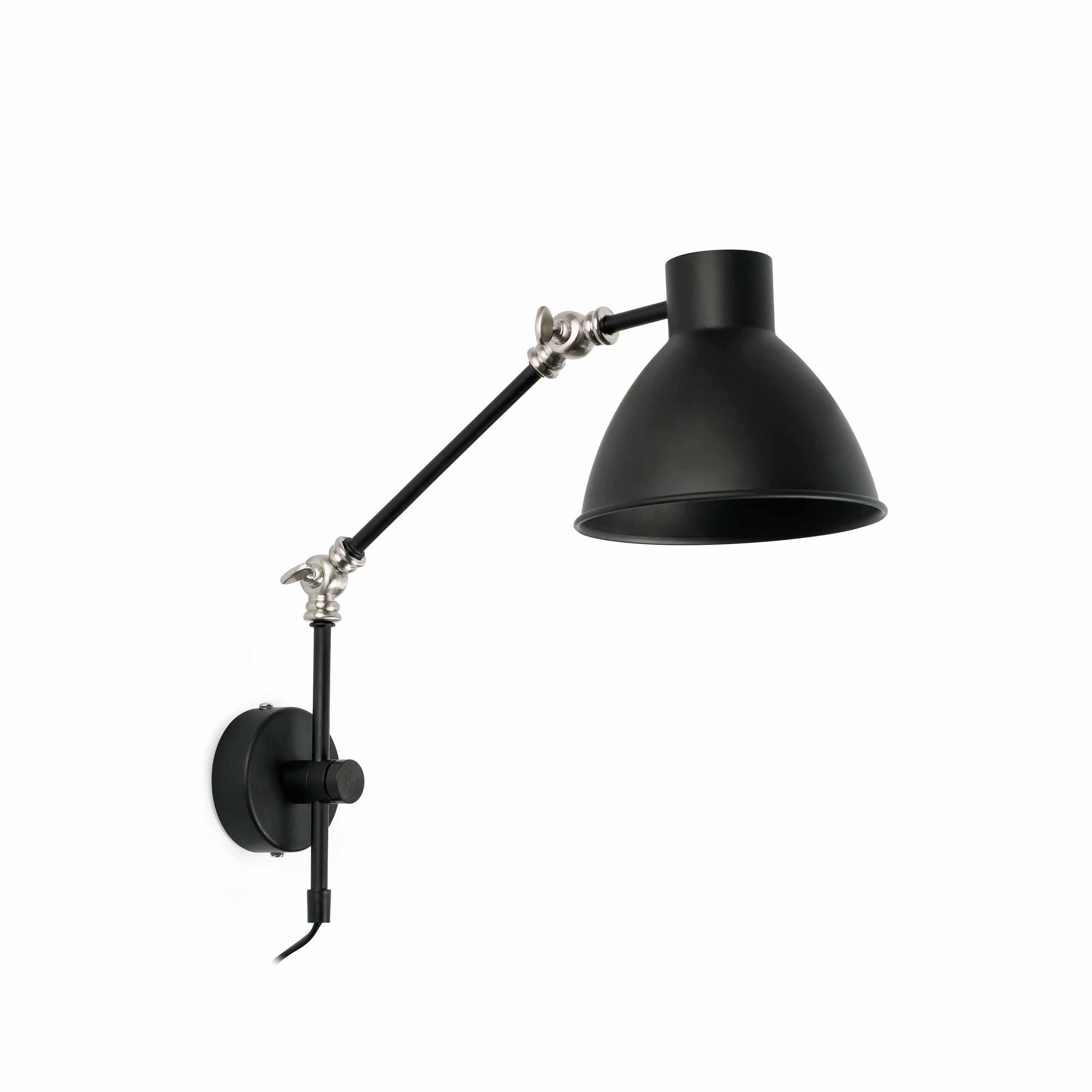 Faro Celia - applique murale avec interrupteur - 15,5 x ,5 cm - noir mat