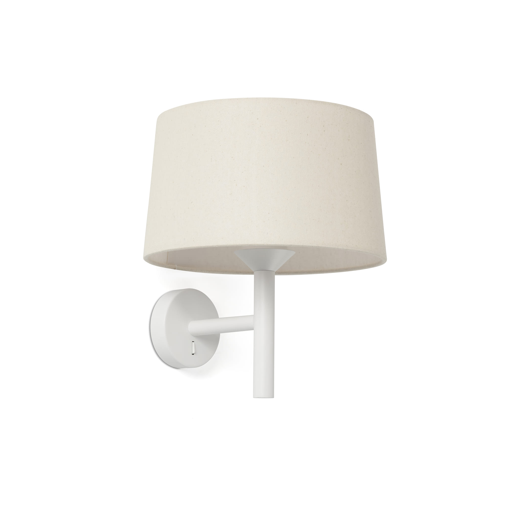 Faro Windsor - applique murale - Ø ,2 x 26,5 cm - blanc mat et lino