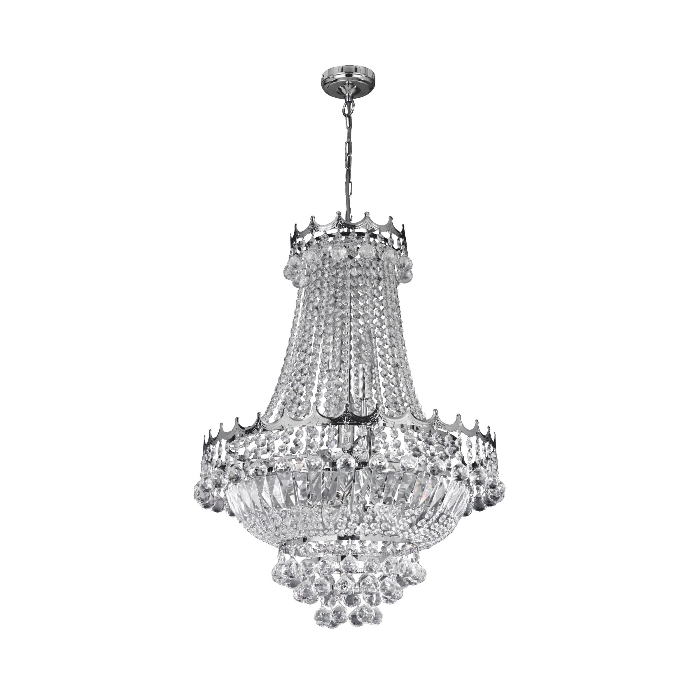Searchlight Versailles - lustre - Ø cm - chrome et transparent