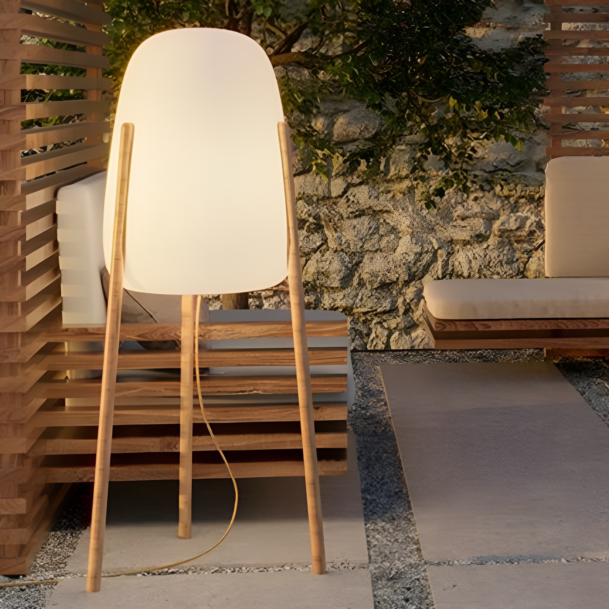 New Garden Rocket 145 - lampadaire d"extérieur - Ø63,5 x - 9W LED dimmable inclus - IP65 - blanc