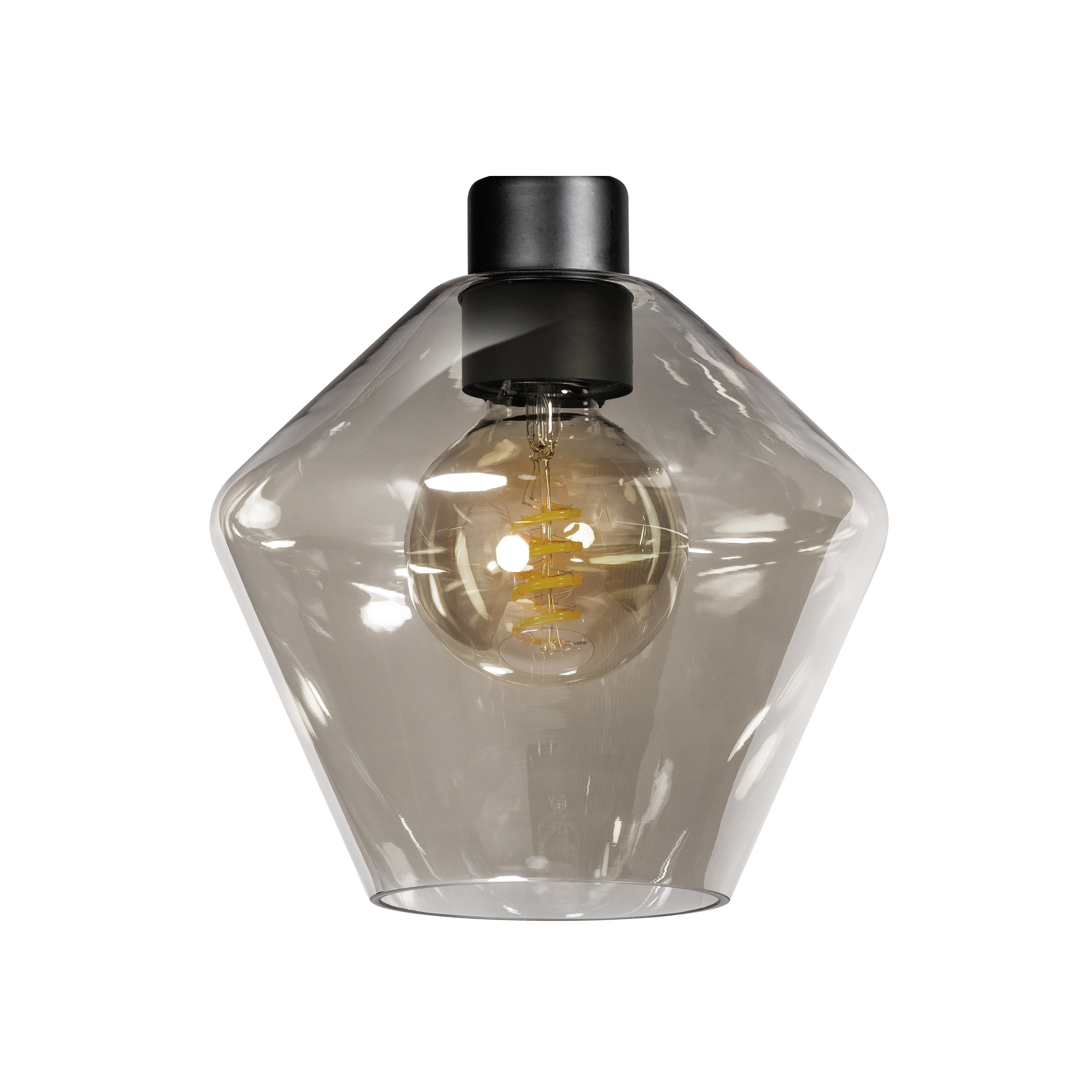 ETH Bendy - abat-jour en verre - Ø 21,5 x - fumé