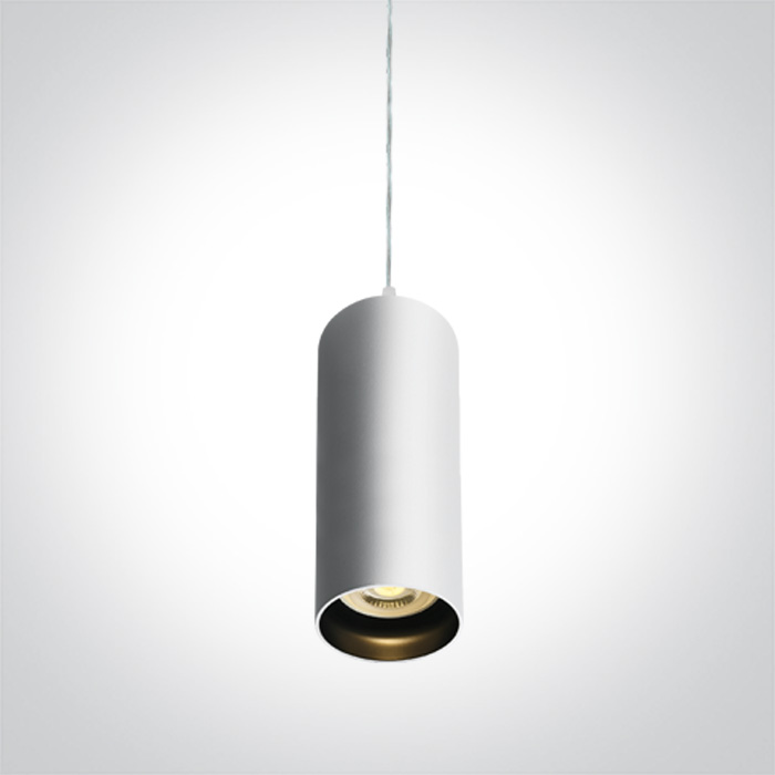 ONE Light Cylinder - lampe suspendue - Ø 6,8 x 146,5 cm - blanc