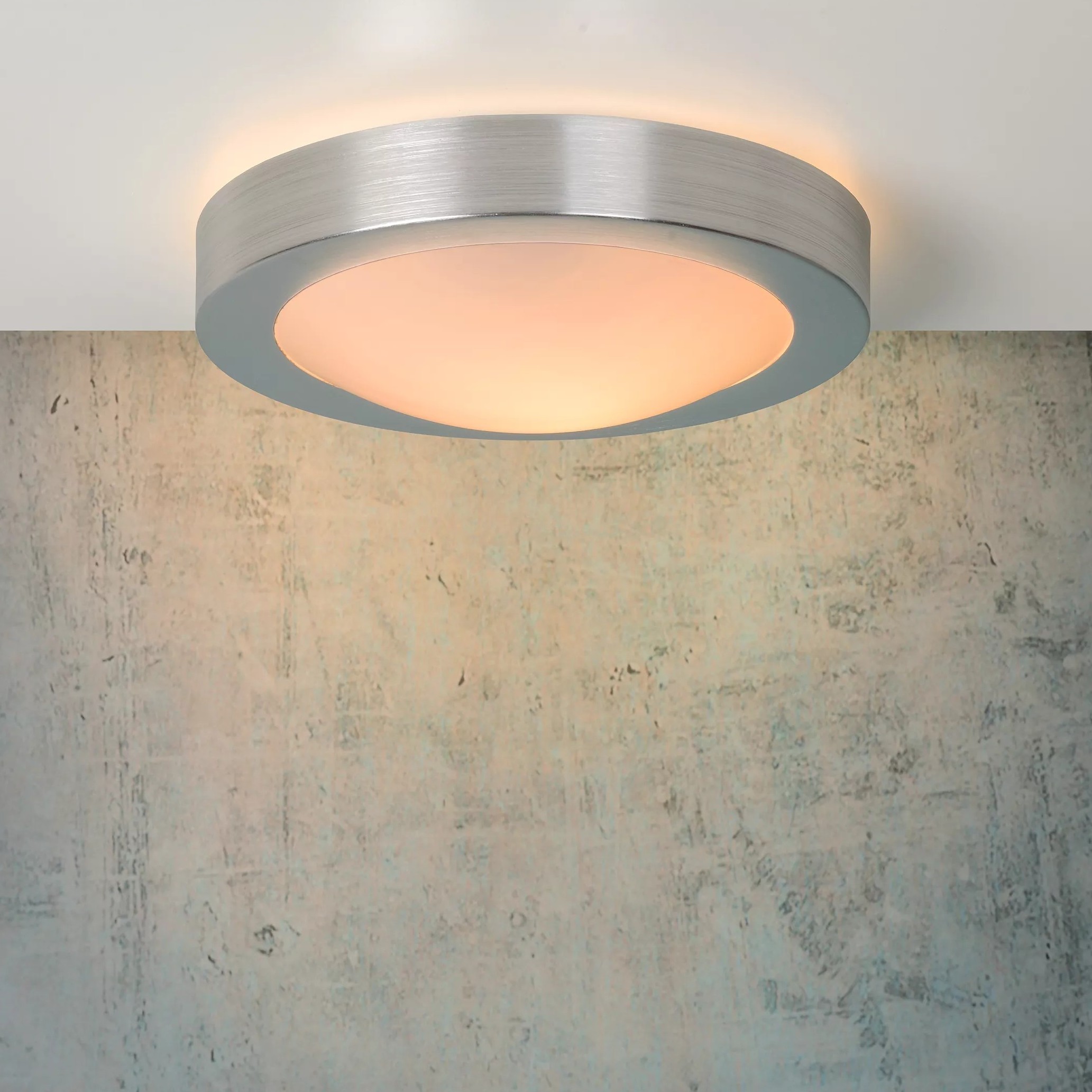 Lucide Fresh 1 - plafonnier - Ø cm - IP44 - aluminium brossé