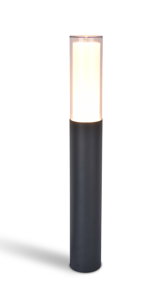 Lutec Dropa - poteau de jardin - éclairage intelligent - Lutec Connect - 8,2 x 8,2 x - 10W LED inclus - IP44 - gris foncé