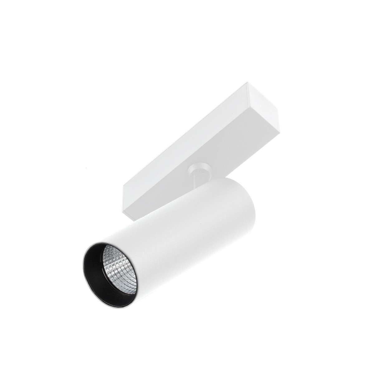 Faro Neso Hole - spot pour rail magnétique - Ø x 16,3 cm - 10W LED DALI dimmable blanc chaud (2700K) inclus - 18° faisceau - blanc