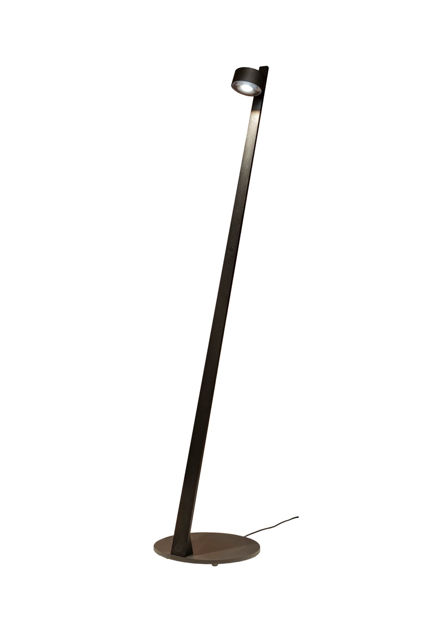Artdelight Omega - lampadaire - Ø ,3 cm - gradateur à 3 niveaux - 7W LED inclus - noir