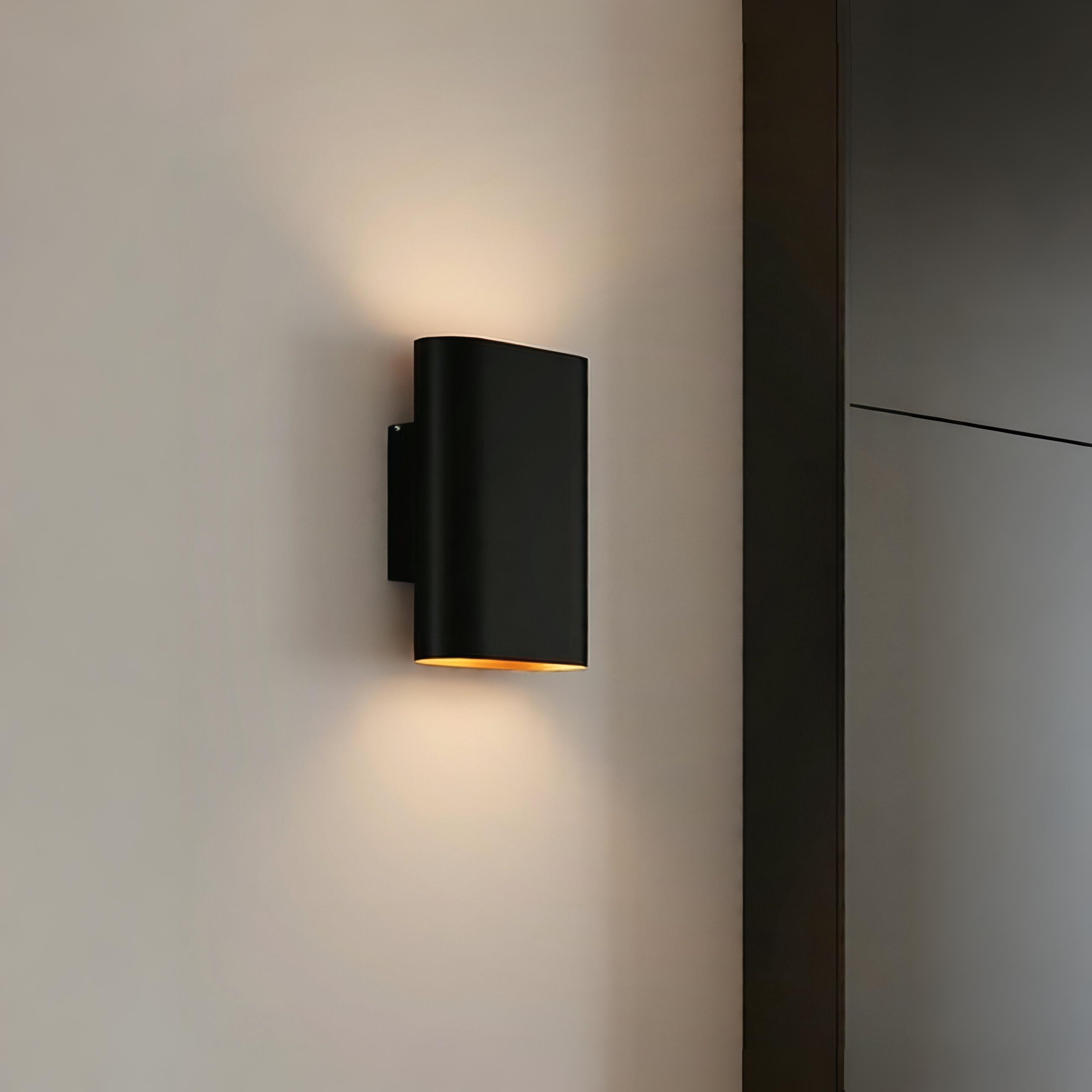 Lucide Ovalis - applique murale - ,5 x - noir et or mat