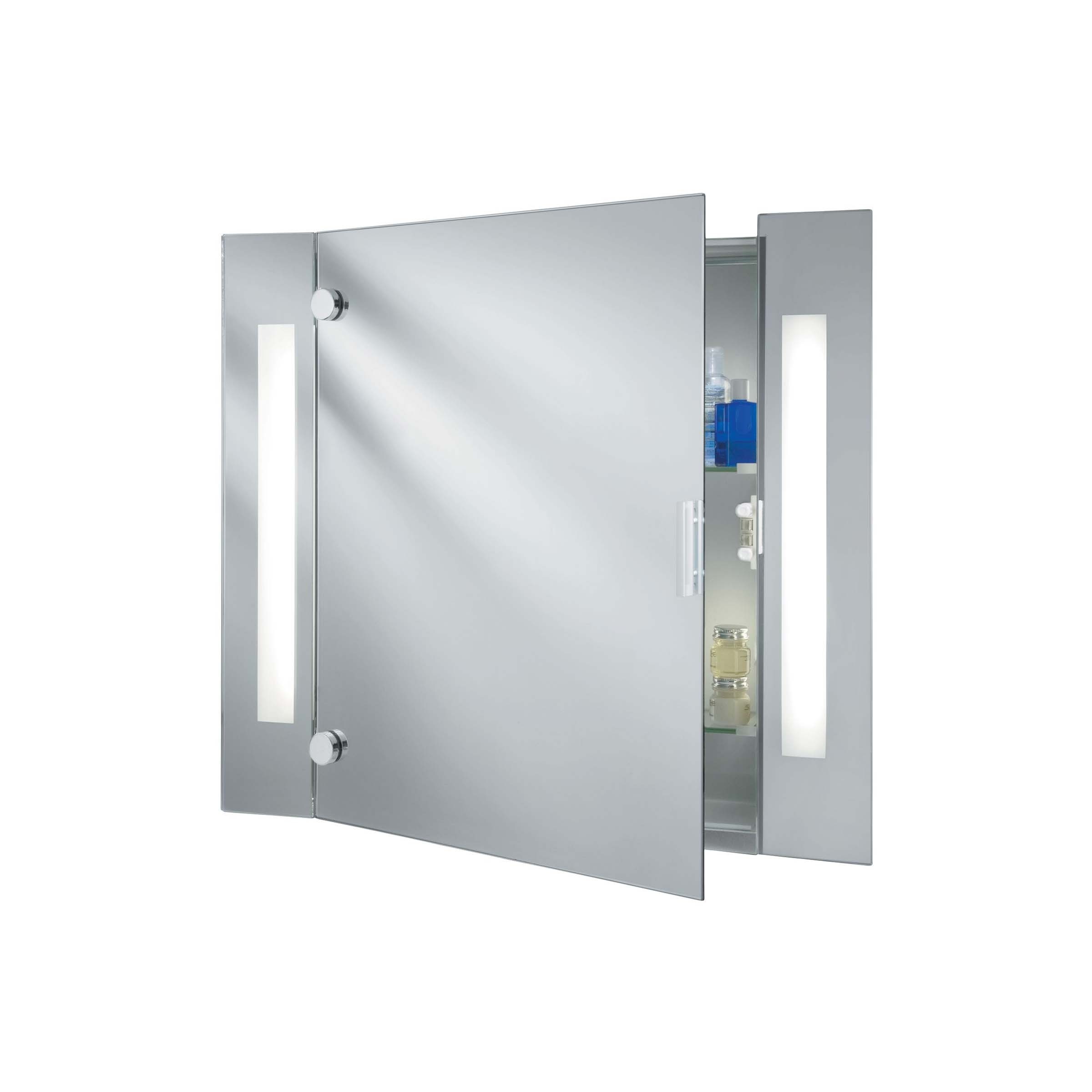 Searchlight Miroirs de salle de bains - miroir avec éclairage - cm - 9,6W LED inclus - IP44 - blanc et chrome