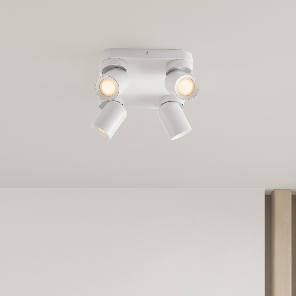 Nova Luce Amecy - spot en saillie 4L - ,5 x - blanc sablé