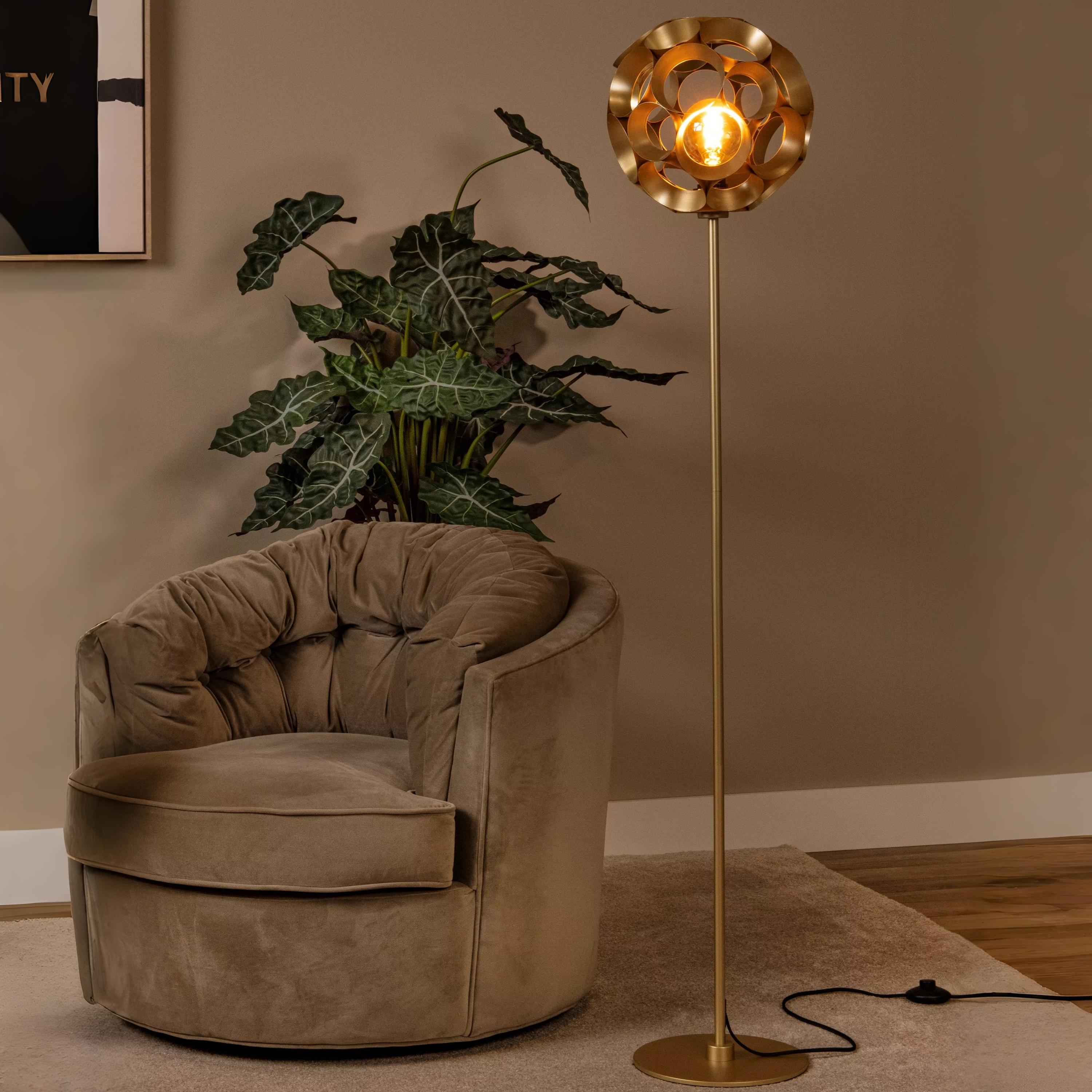Lucide Hannelore - lampadaire - Ø ,6 cm - or
