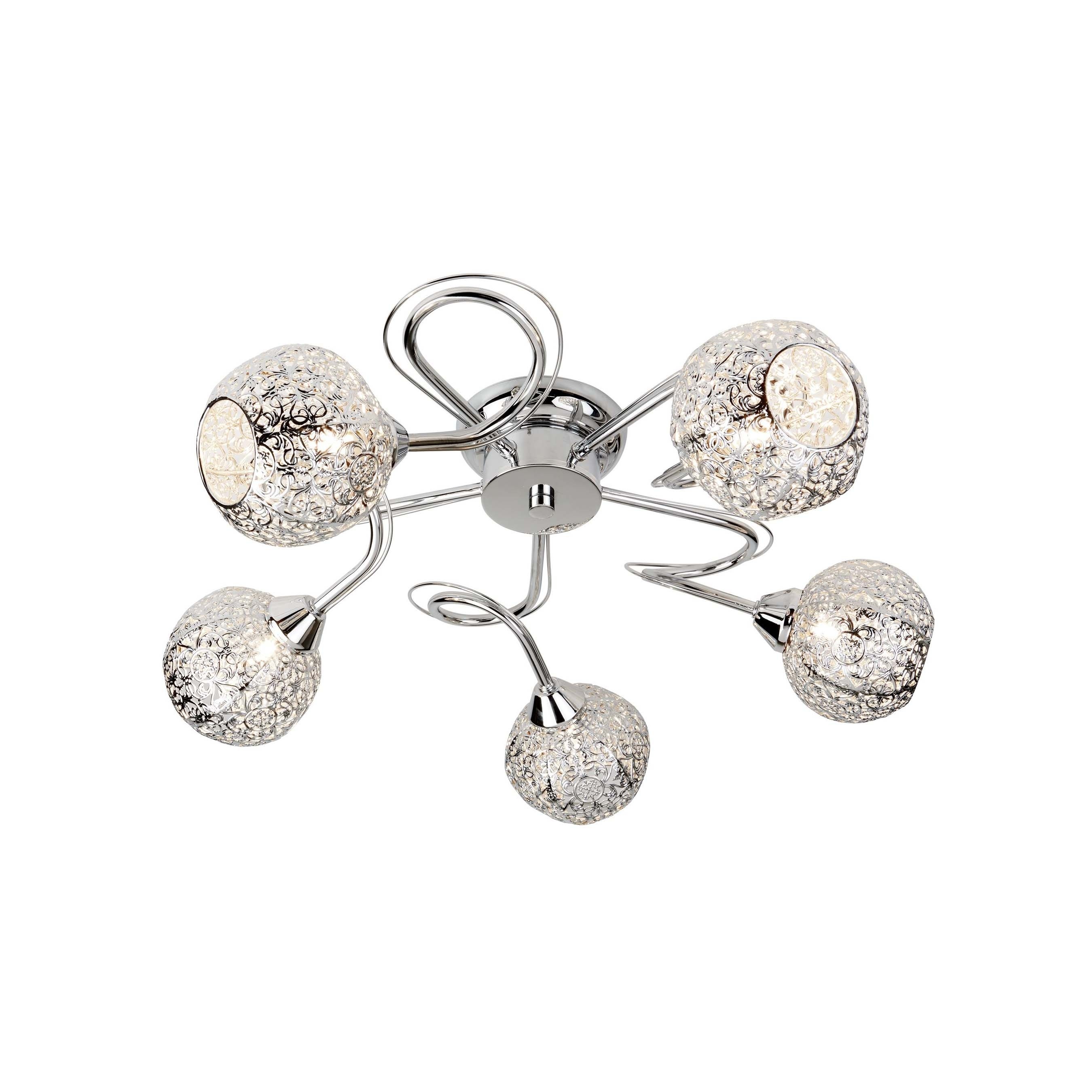 Searchlight Souk - plafonnier - Ø cm - chrome