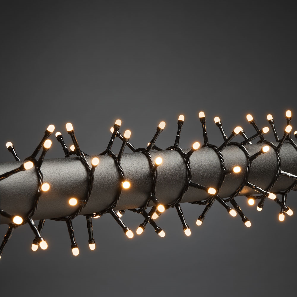 Konstsmide Lumières de Noël - Guirlande lumineuse à LED - 8,78 m - ,015W inclus - IP44 - 2100K - noir