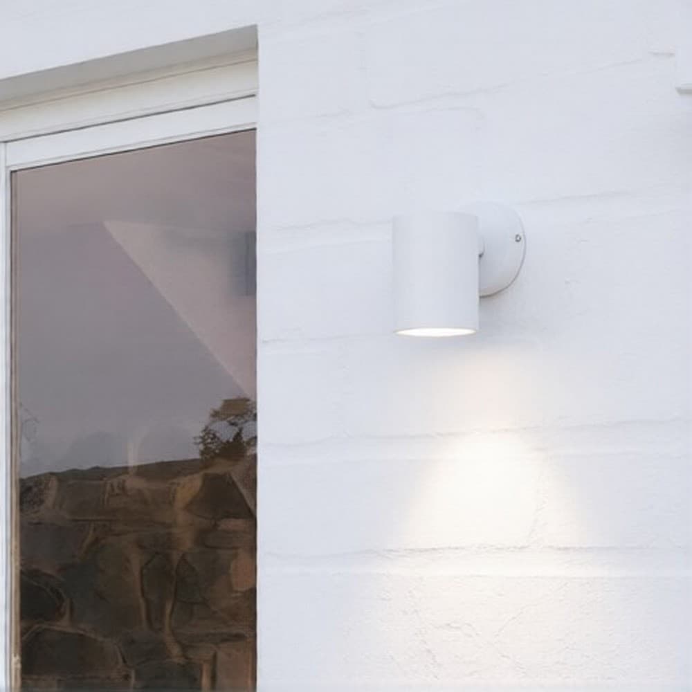 Nova Luce Jackie - applique murale extérieure - Ø x 8 cm - 3W LED inclus - IP65 - blanc sablé