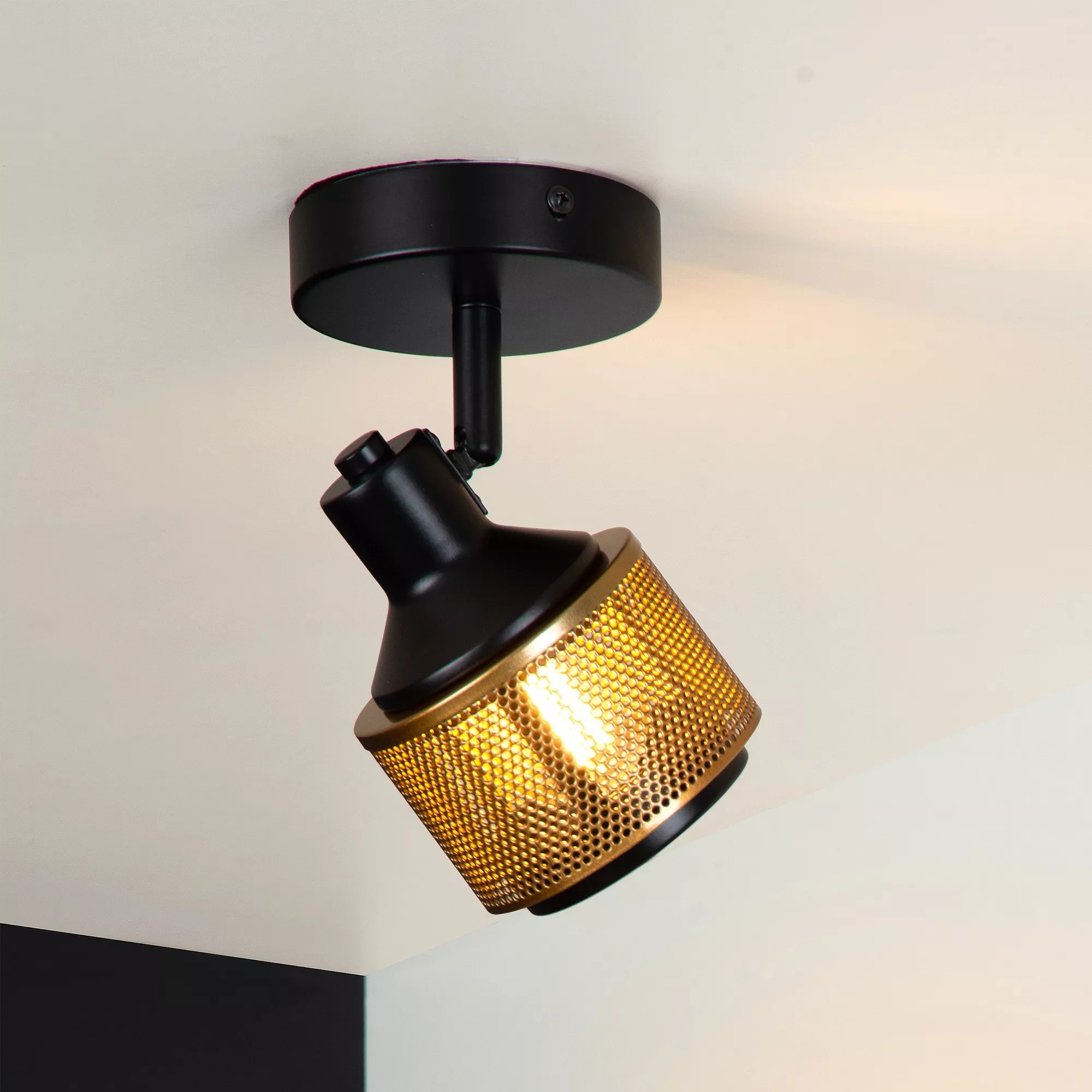 Lucide Rafa - spot apparent - x - noir et bronze
