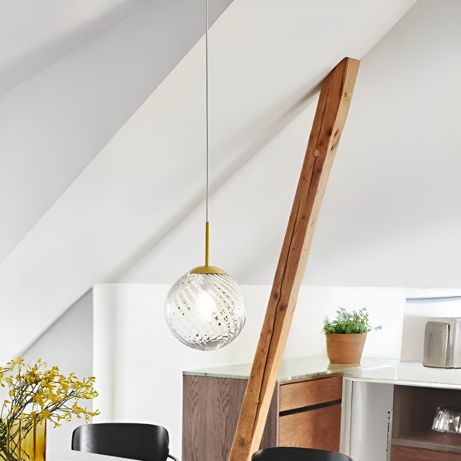 Nordlux Chisell 25 - lampe suspendue - Ø cm - laiton