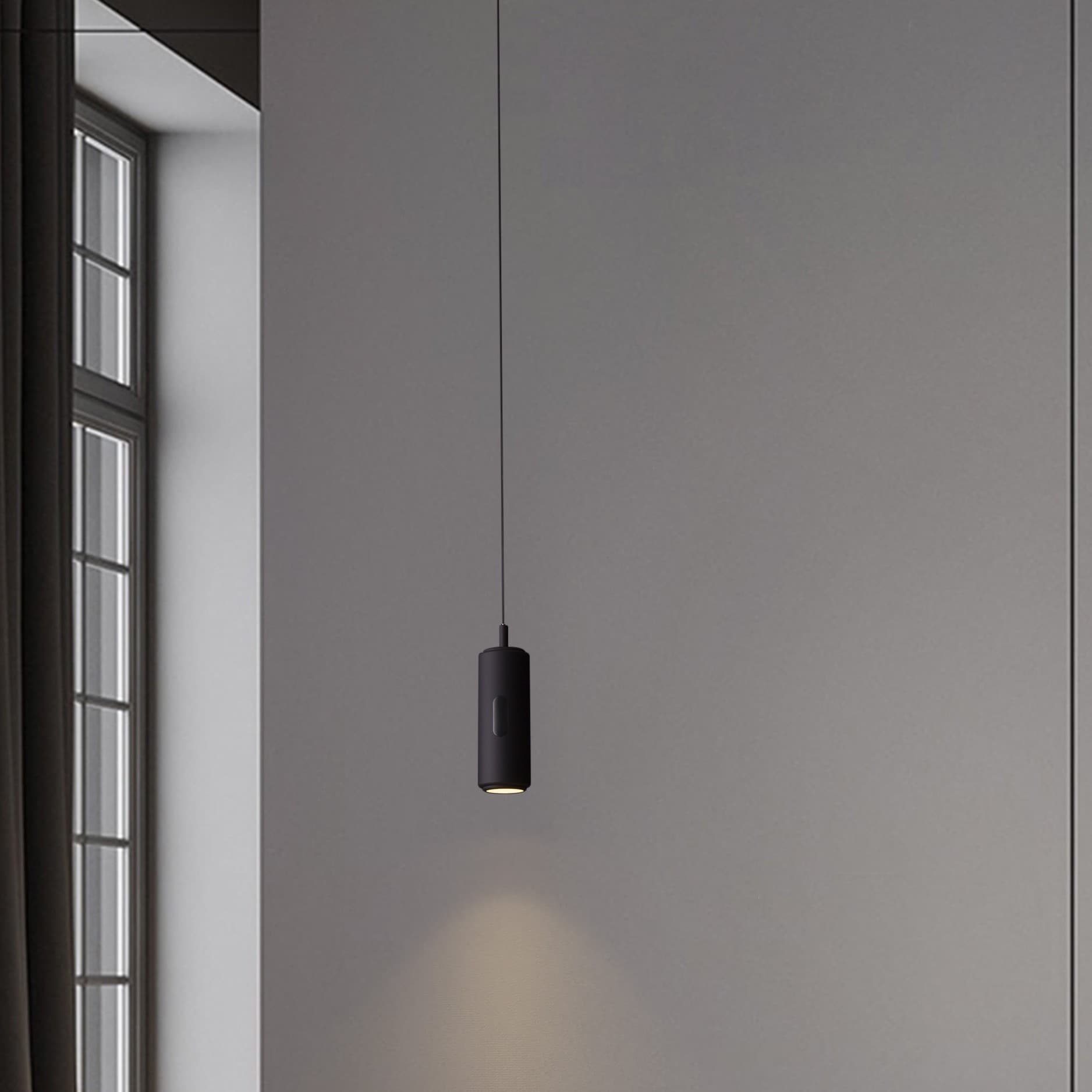 Nova Luce Holm - lampe suspendue - Ø cm - 12W dimmable LED inclus - noir