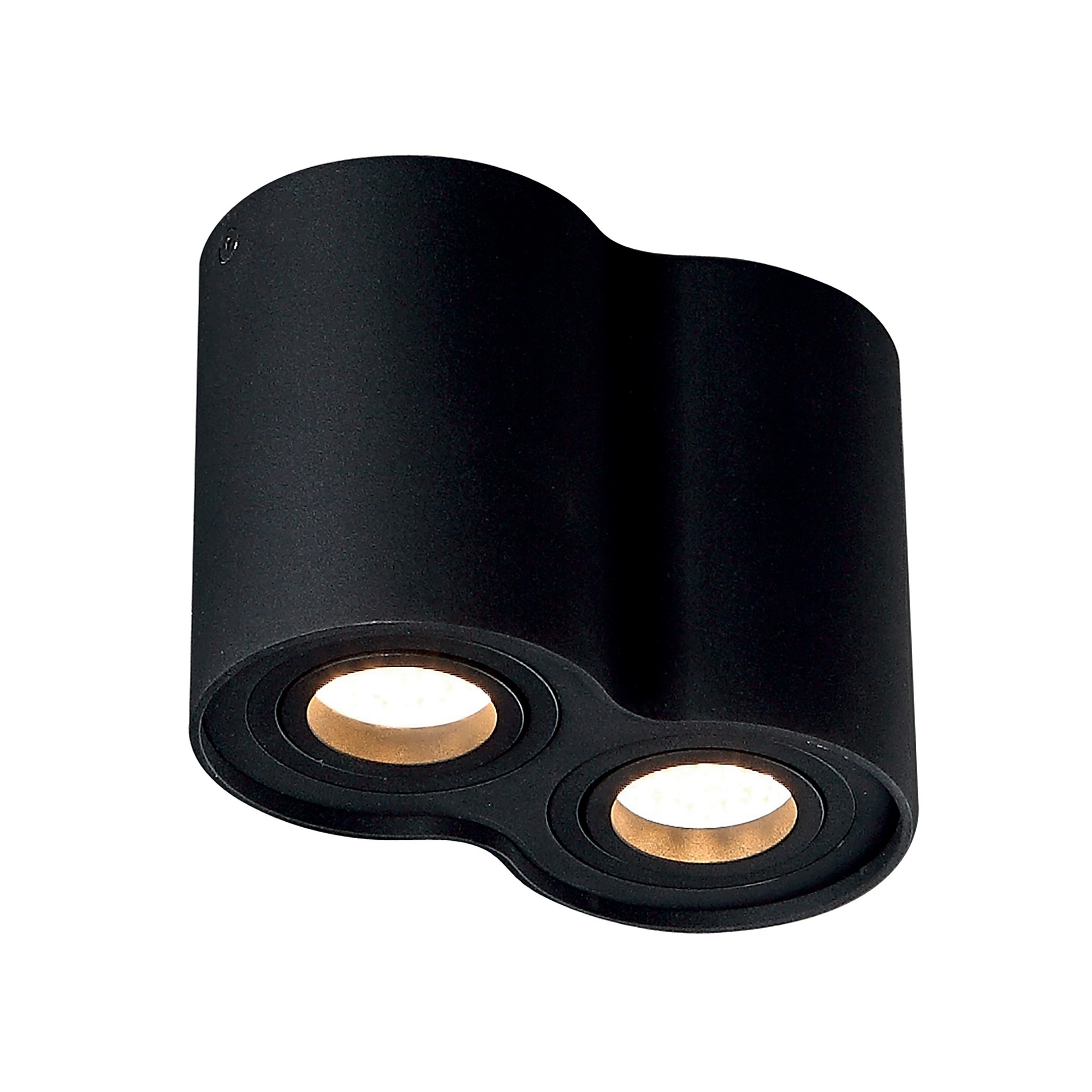 Maxlight Basic Round II - spot en saillie 2L - x - noir