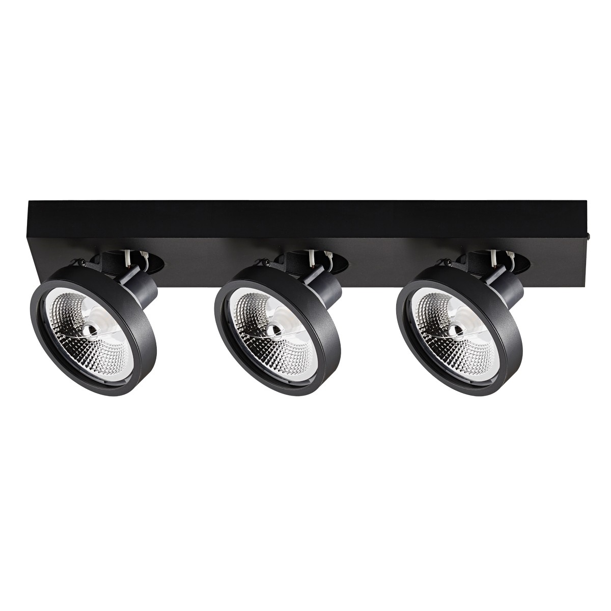 VK Lighting Kylos - spot en saillie 3L - 50,5 x ,9 cm - noir