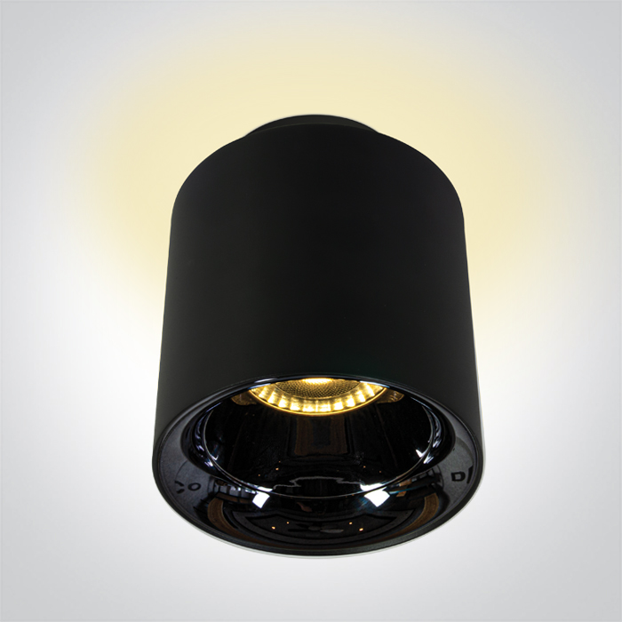 ONE Light Backlight Cylinder - plafonnier - Ø 11,5 x - 26W + 2W LED inclus - noir